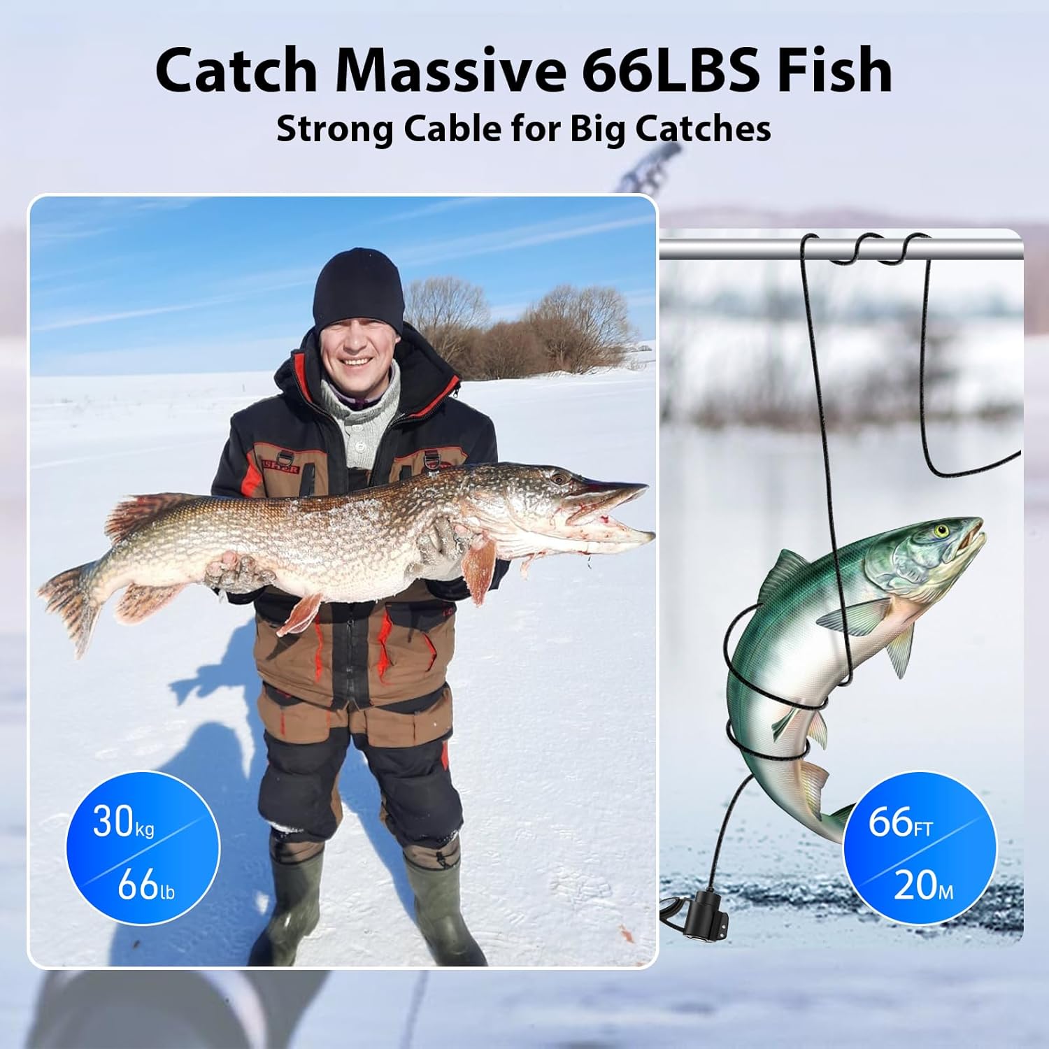 Eyoyo Ice Fishing Camera 4.3-Inch: Ice Fishing Camera DVR, Portable Fish Finder, 8-Hour Battery, Infrared Lights, Temperature & Depth Detection, 20M Cable for Ice, Lake, and Sea Fishing 9 71nz7KzcPiL. AC SL1500