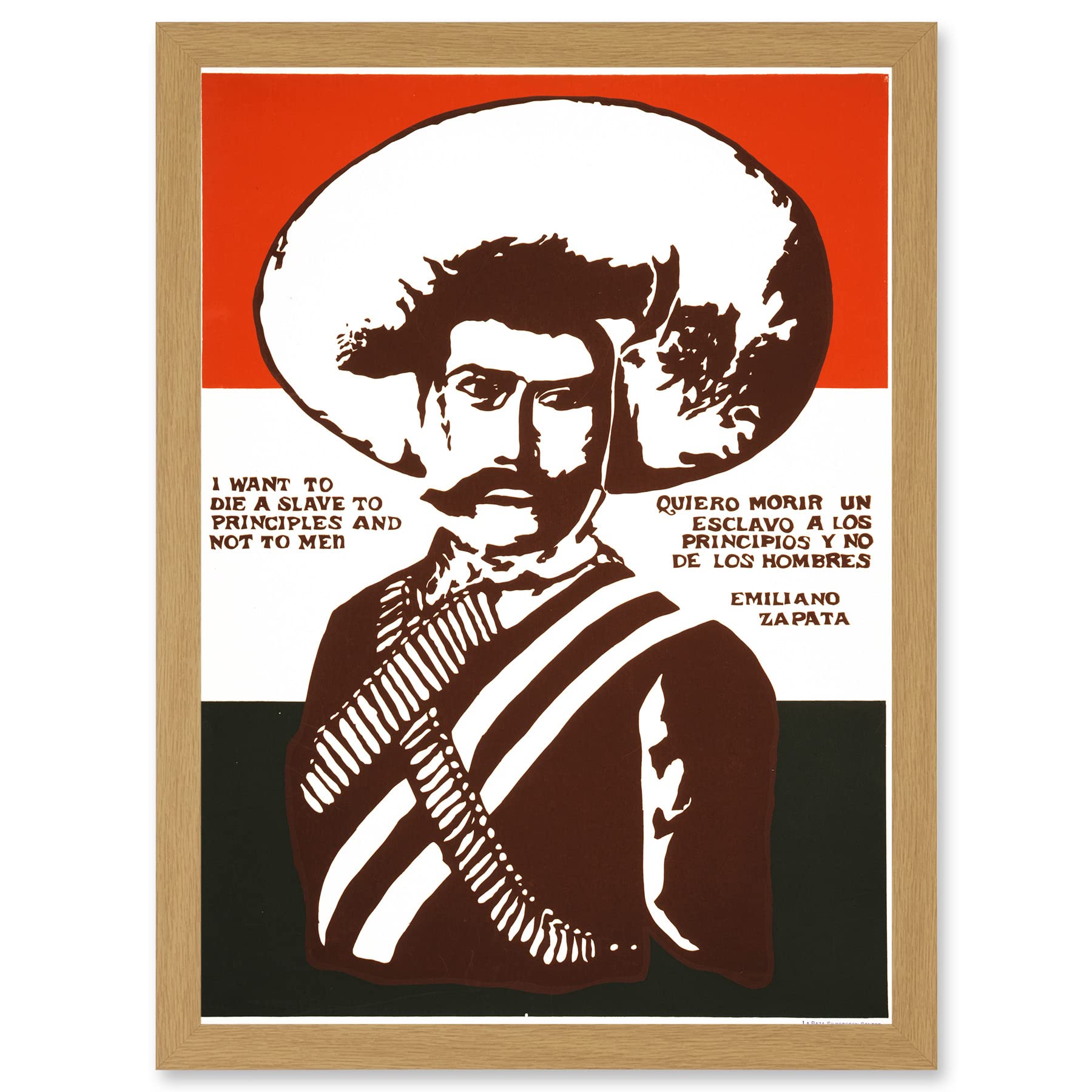 Artery8 Mexico Zapata Revolutionary Martyr Mexican A4 Artwork Framed Wall Art Print