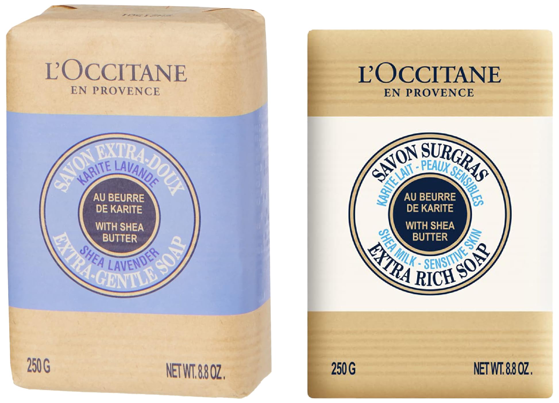 L'Occitane Shea Butter Extra Gentle Soap - Lavender & L'Occitane Shea Butter Extra Gentle Soap - Milk Combo-image-5