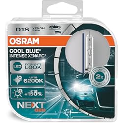 Luces Led Kia Sportage OSRAM XENARC COOL BLUE INTENSE D1S, +150% más de brillo, hasta 6.200K, lámpara de xenón para faros delanteros, aspecto LED, caja dúo (2 lámparas)