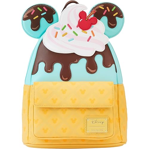 Loungefly x Disney Mickey and Minnie Mouse Sweets Ice Cream Mini Backpack