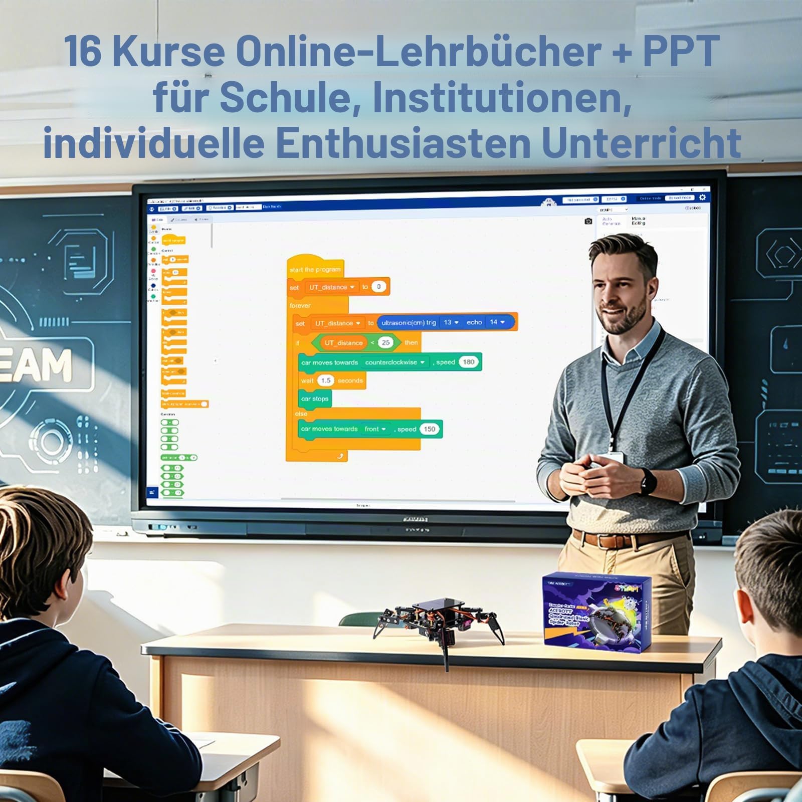STEM Robotics Science Kits für Erwachsene, ESP8266 Spider Robot Building Kit, App-Fernbedienung, Walking Crawling Fun Lernspielzeug für 12+ Jahre alte Jungen, Mädchen, Teenager, einzigartige Geschenke