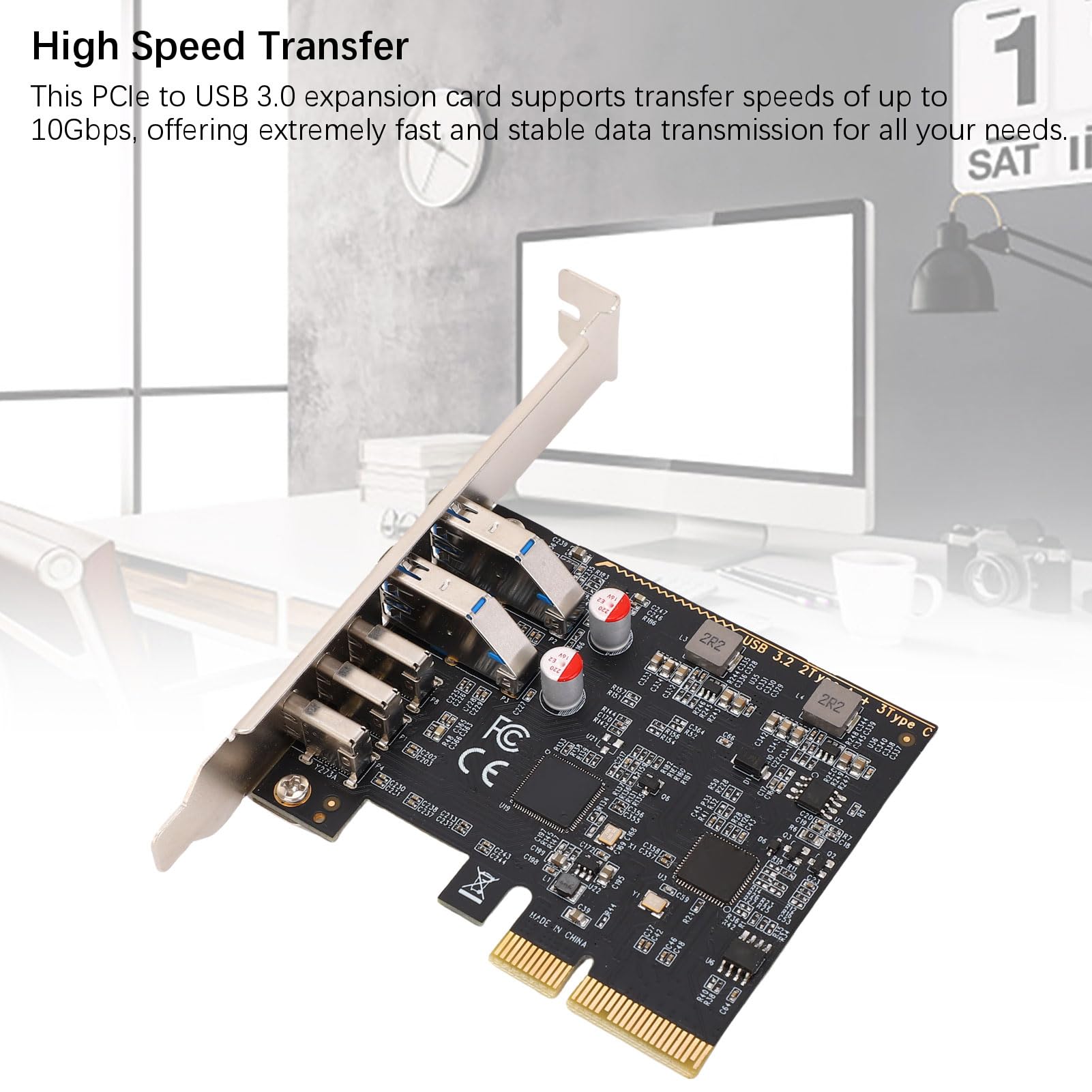 Scheda PCIE USB 3.0, Espansione PCI Express a USB Tipo C da 10Gbps