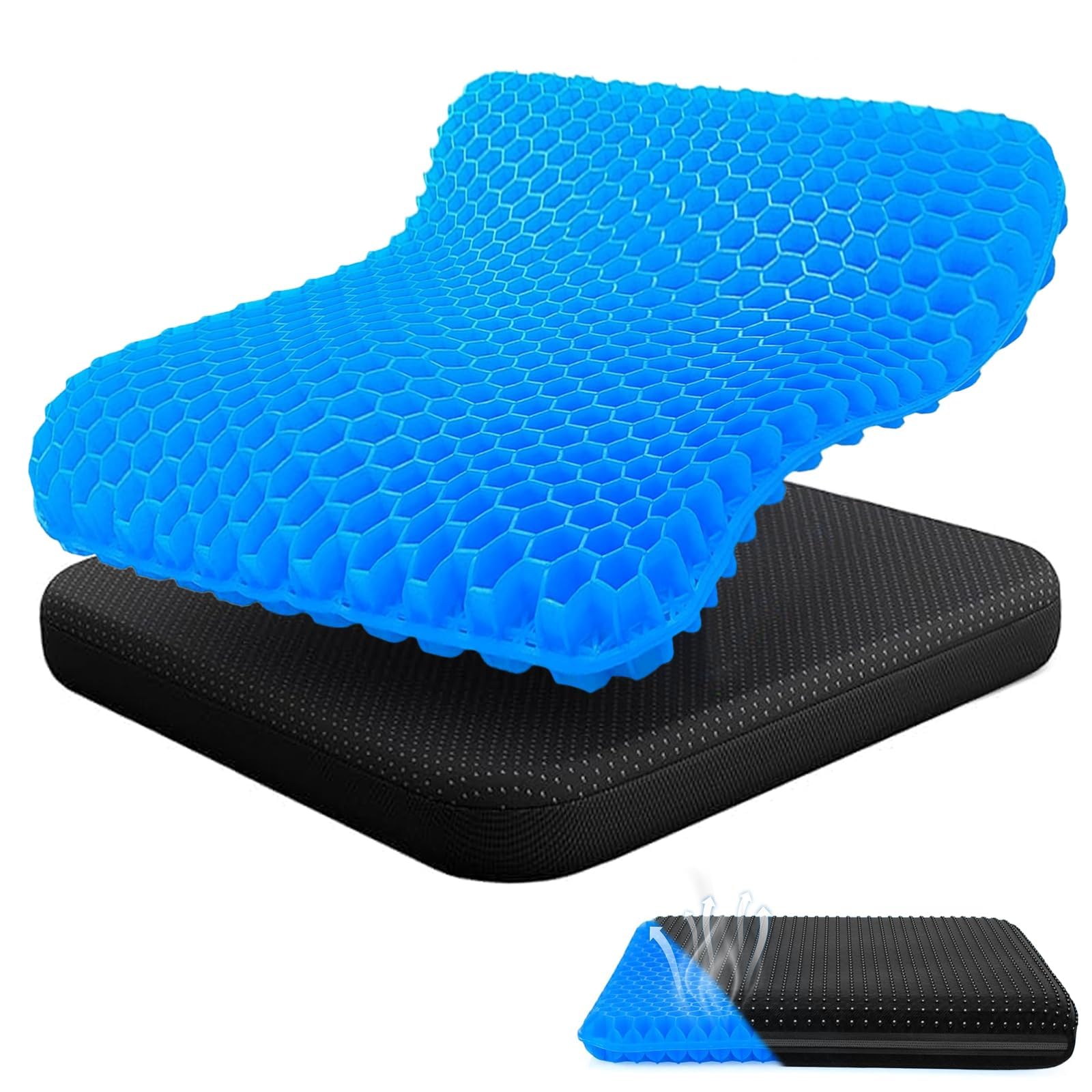 HLBLLRUXT For Mitsubishi Colt Z30 / Colt ClearTec 2004-2012 Car Seat Cushion, Orthopedic Memory Foam Driving Seat Pad, Breathable Non-Slip Car Seat Protector,A