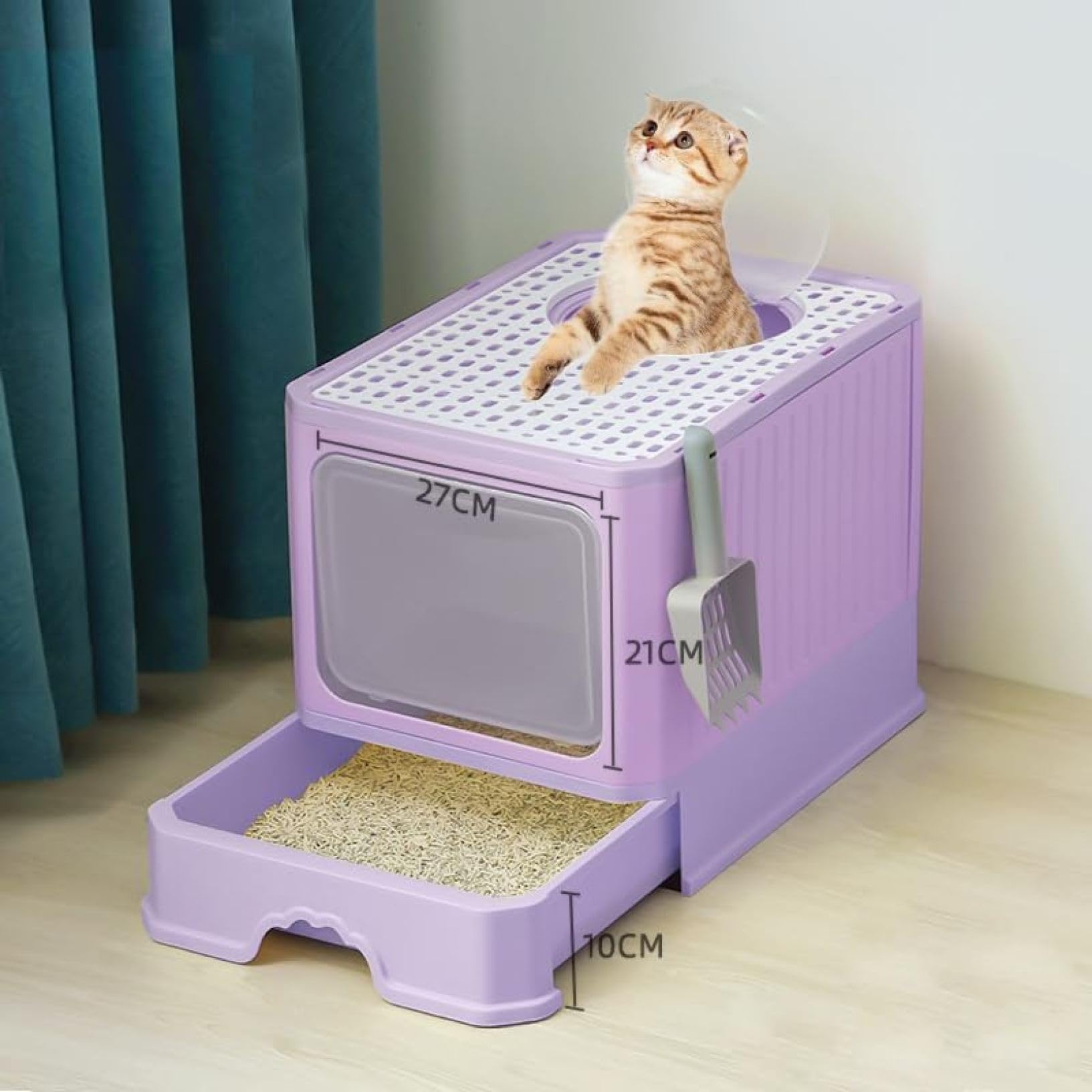 Ghbunuz 猫 トイレ - 猫 トイレ 大型 猫 システムトイレ スコップ付 猫 
