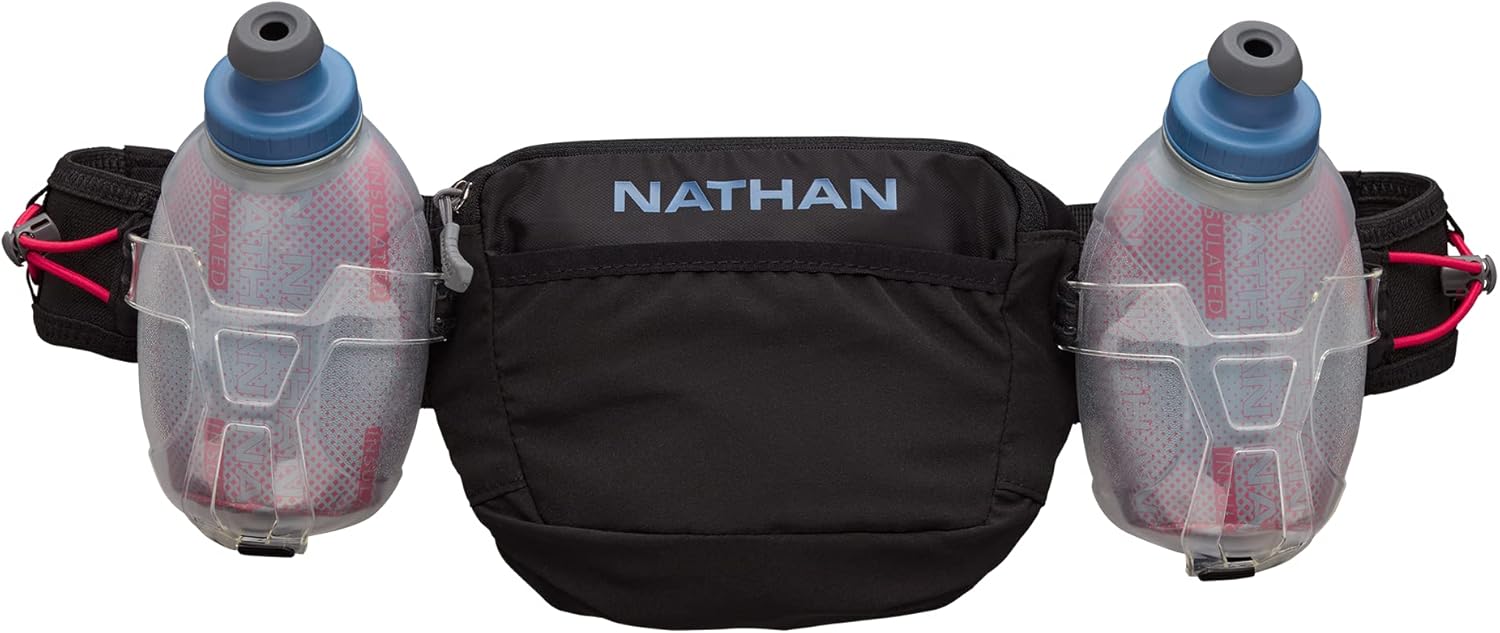 Nathan Running Belt Hydration with Flasks, Storage Pockets, Trail Mix Plus, Running Water Bottle Belt, Insulated, Walking, Hiking