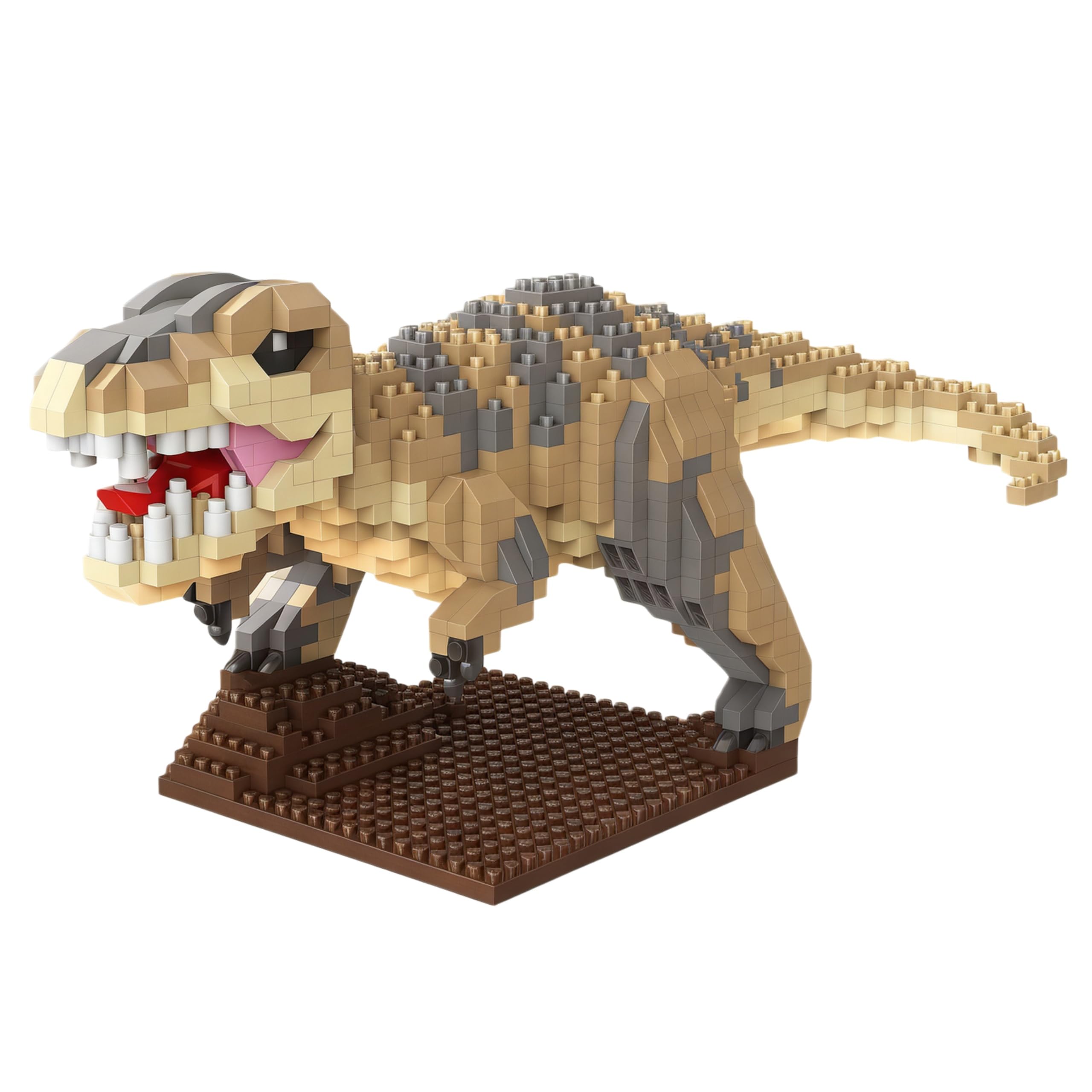 OHiZVZV 870-Piece T-Rex Building Set, Detailed Tyrannosaurus Rex Figure, Stress Relief DIY Project for Adult Fans, Perfect for Educational Play and Room Decoration