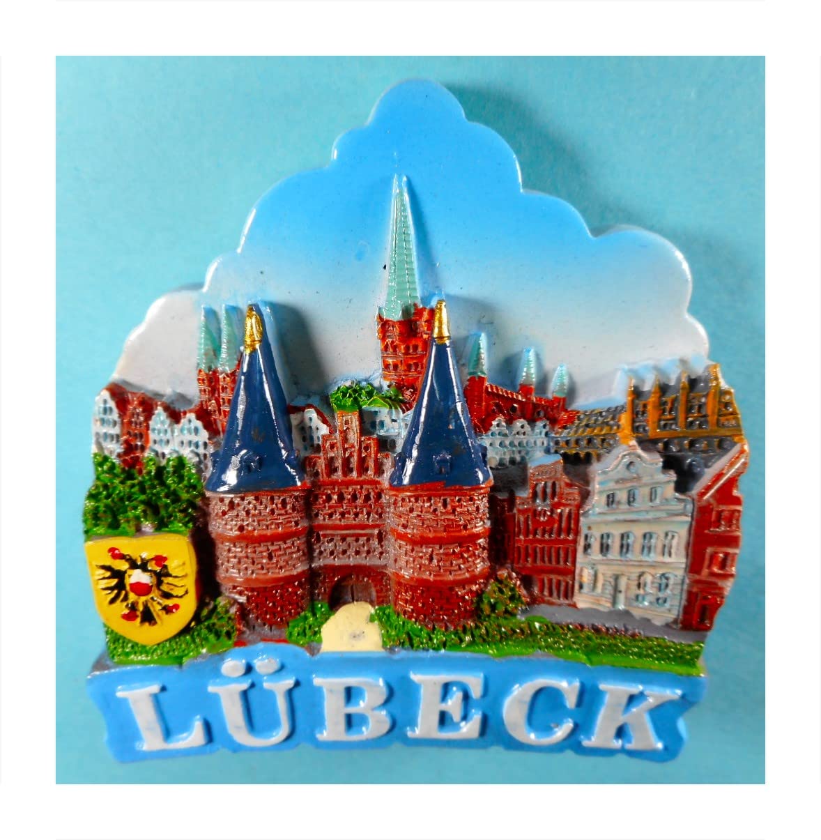 Souvenir Magnet München Riesenrad - Kühlschrankmagnet Deko 6,5x6cm
