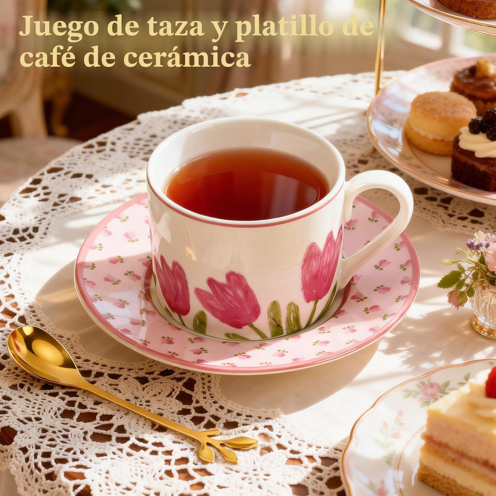 Originales Regalos para Mujer Cumpleaños Set, Elegante Canasta de Regalo & Vajilla de Cerámica con Tazas & Vela Perfumada & Collar, Regalos del Día de la Madre para Mamá San Valentín Mujeres Esposa
