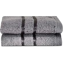 Towelogy  600GSM Cotton Washcloths Multipack Quick Dry Flannels Face Towels Hotel Spa Bathroom Make Up Remover Cloths 30x30cm Grey Charcoal, Pack Of 2