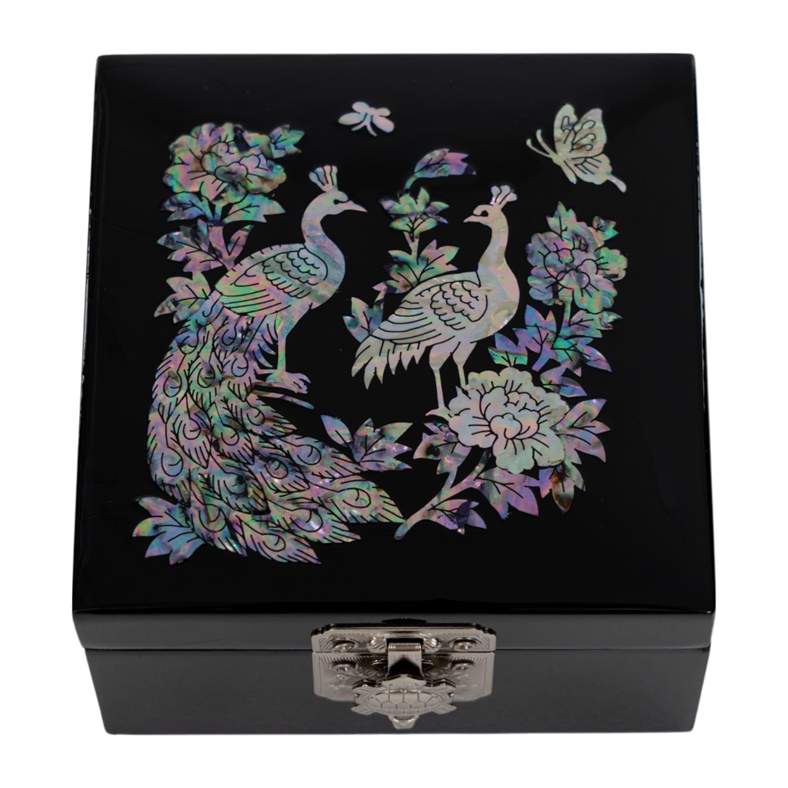 February Mountain Mother of Pearl Mini Jewelry Box - Organizer for Earring Necklace Ring Bracelet Jewelry Display Storage
