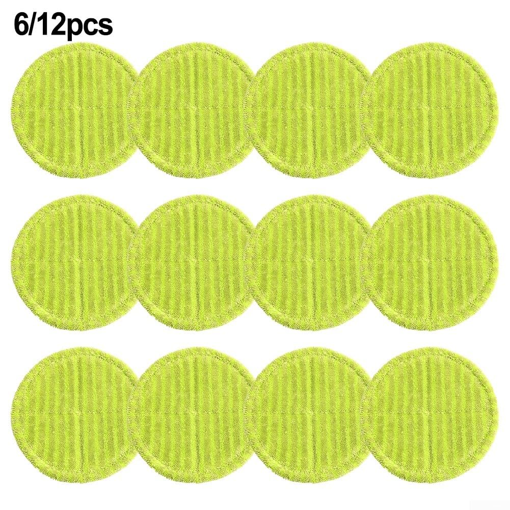 Chiffons de rechange pour balai électrique, tampons ronds de 16 cm, 6/12 pièces, solutions de nettoyage douces et lavables (6 pièces)