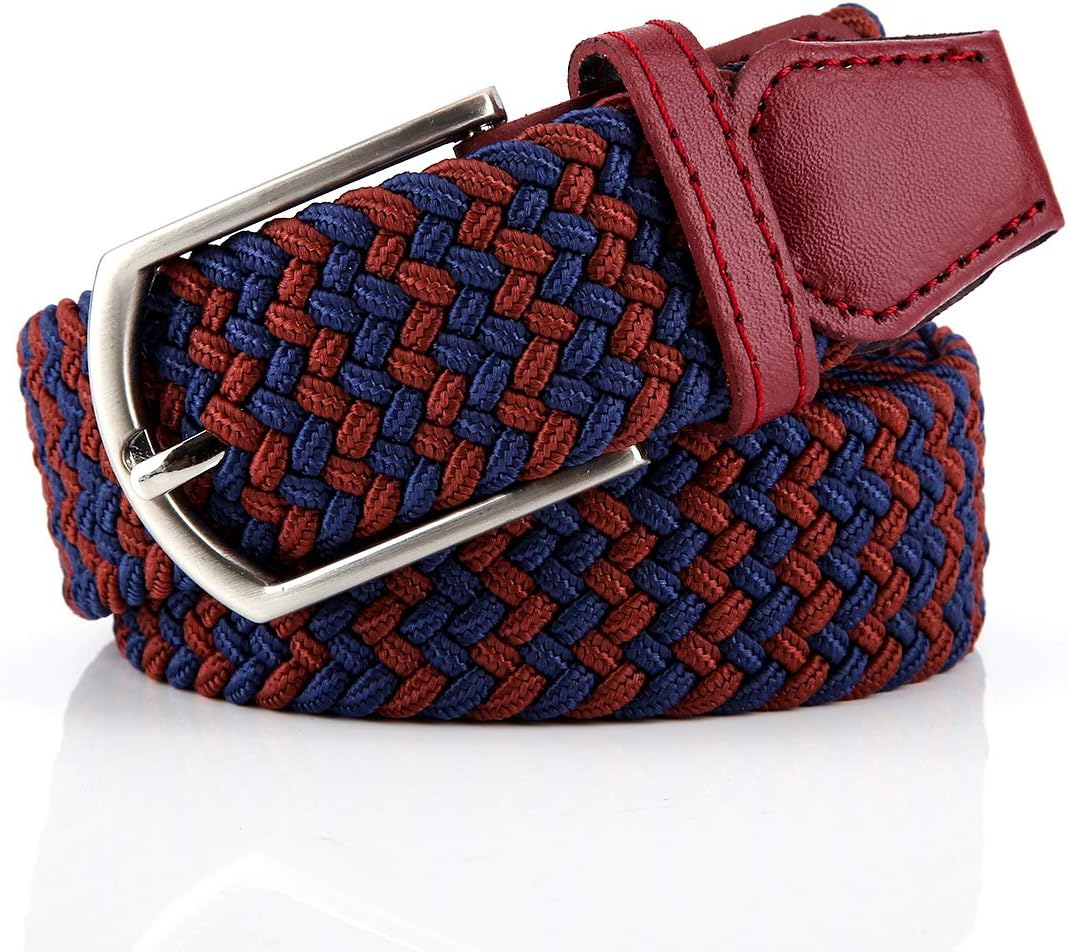 Braided Canvas Woven Elastic Stretch Belts for Men/Women/Junior with Multicolored - Image 6