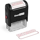 Entered Self Inking Rubber Stamp - Red Ink