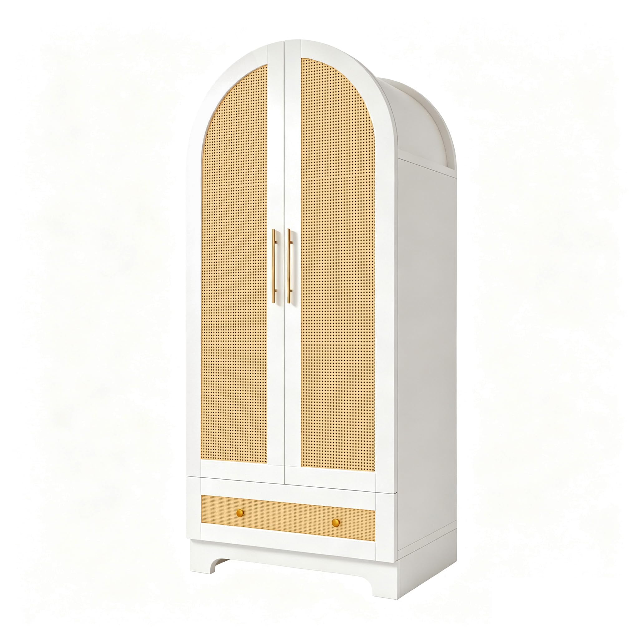 Kleiderschrank, Doppeltüren-Design, Weiß