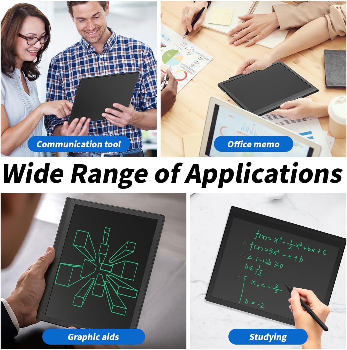 Premium Office Essentials Bundle: Business Writing Tablet with Leather Cover & Professional Anti-Slip Calculator for Executive Workspace