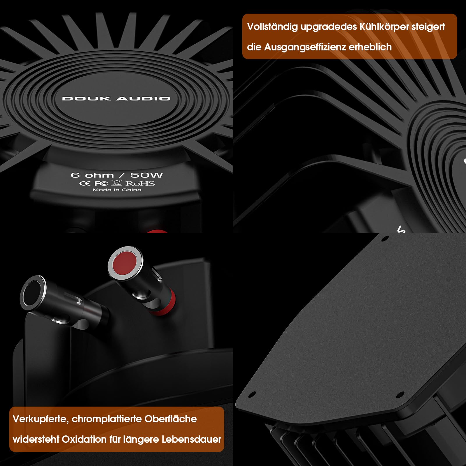 Douk Audio BS-1 Bass Shaker: 50W Hochleistungs Buttkicker – Taktiler Wandler – Subwoofer Tieftöne für Heimkino, Car Audio und Gaming Stuhl Vibrationsimmersion (1 Paar)