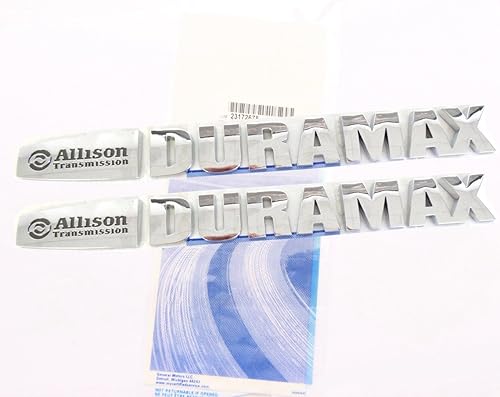 Miniatura 3 de Yoaoo 2 emblemas Allison Duramax para GM 2015 Silverado 2500HD 3500HD, fabricante original, Negro (Black-1)