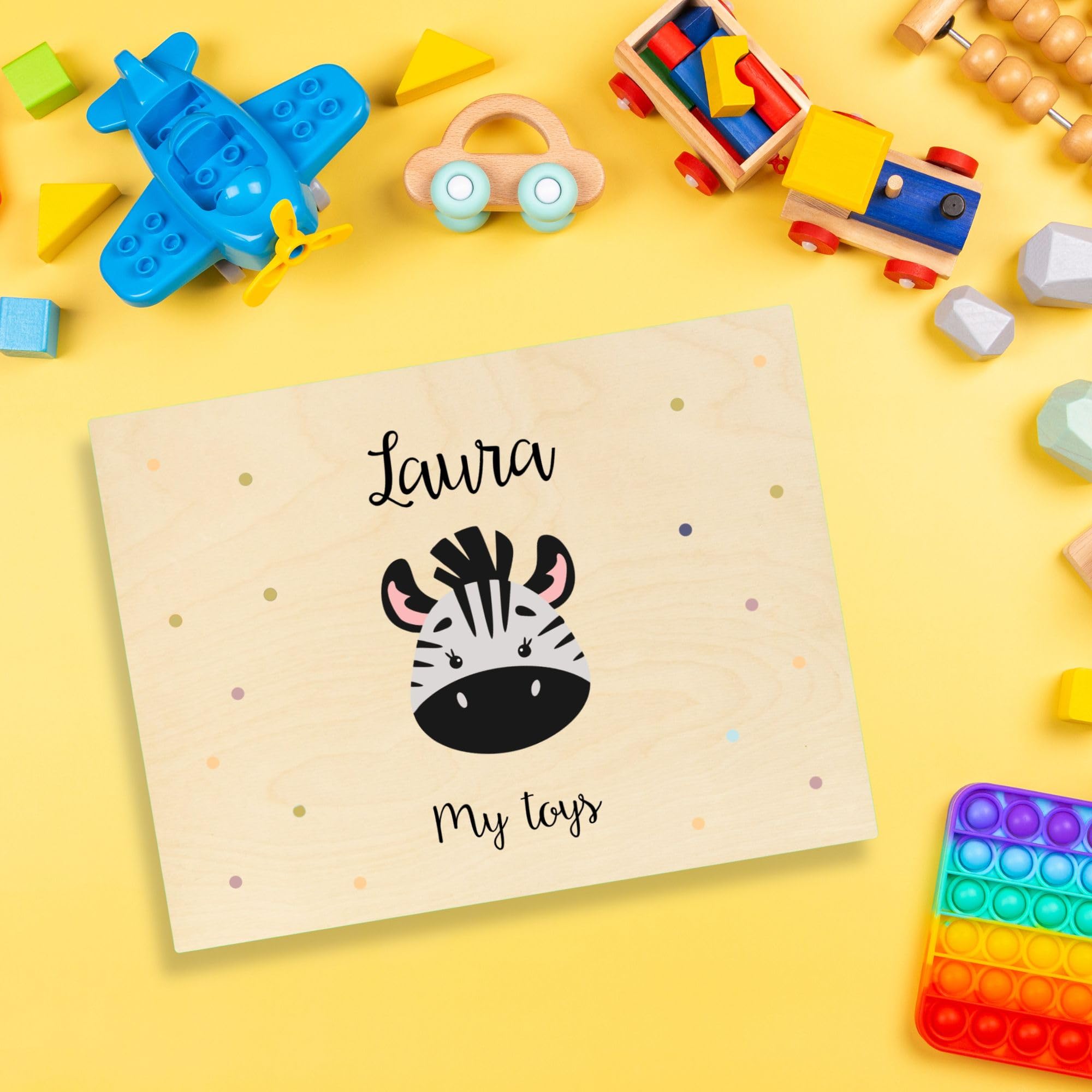 Creative Deco Scatola Ricordo Bambini Personalizzata, Zebra