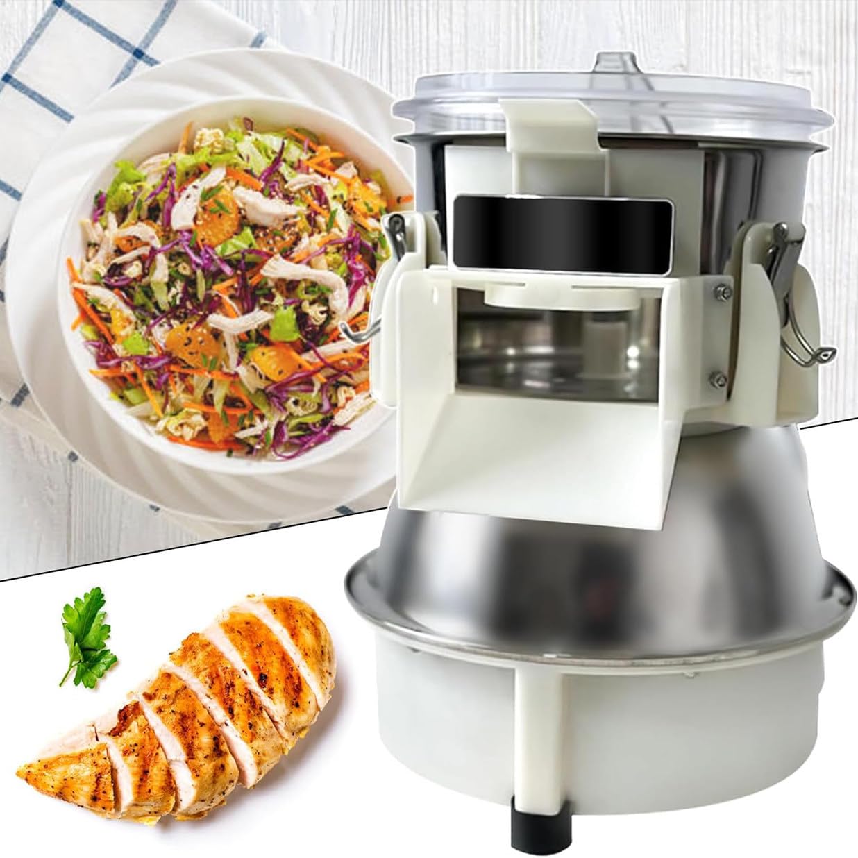 Gewerbliche Hähnchen-Zerkleinerungsmaschine, Hohe Kapazität 120 Lb/H Für Effiziente Fleischverarbeitung, Ideal Für Gekochte Hähnchenbrust Und Rindfleischzubereitung