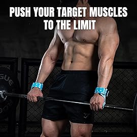 MANUEKLEAR Gym Straps, Double Leather Lifting Straps for Men Deadlift with Cushion Wrist Loop, Gym Lifting Wrist Wraps for Weightlifting