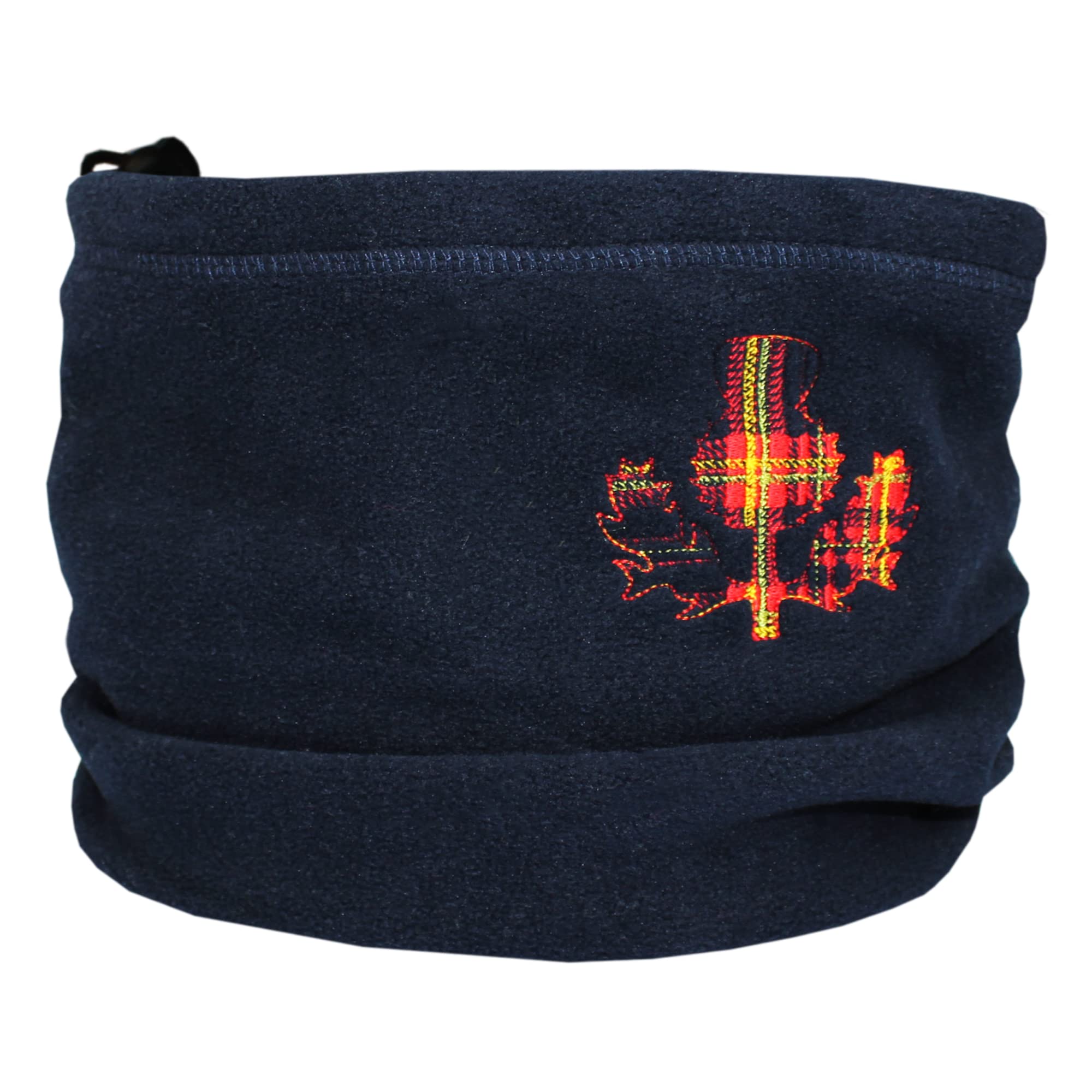Teddyts Women's Navy Tartan Thistle Scottish Toggle Thermal Fleece Snood (Navy), M