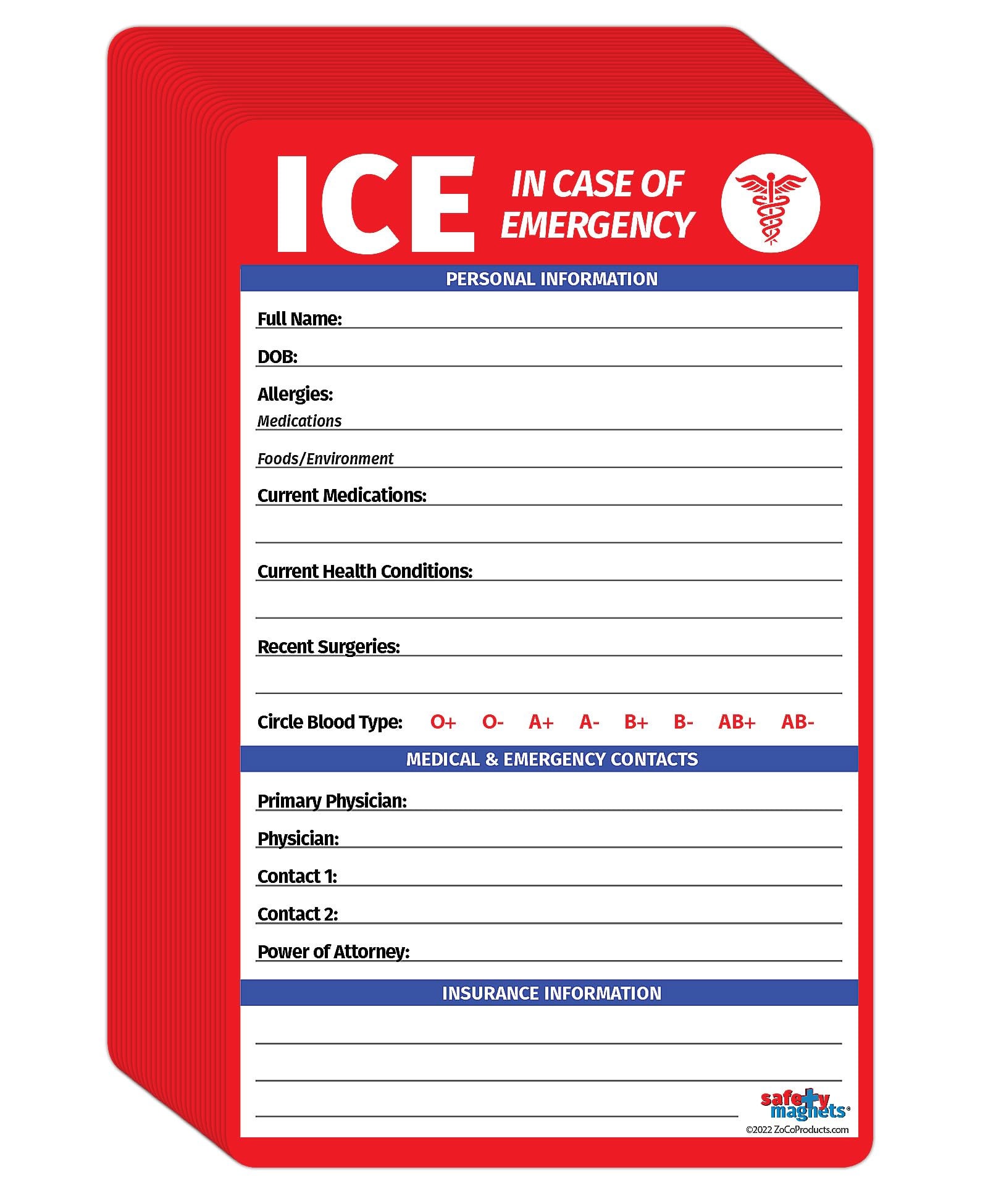 amazon-com-in-case-of-emergency-ice-contact-magnet-for-seniors-25-pack-file-of-life-medical-info-card-for-fridge-5-25-x-8-5-by-safety-magnets-home-kitchen for Free Printable In Case Of Emergency Forms Amazon.com: in Case of Emergency (ICE) Contact Magnet for Seniors (25 Pack) – File of Life Medical Info Card for Fridge – 5.25” x 8.5” - by Safety Magnets : Home & Kitchen for Free Printable In Case Of Emergency Forms