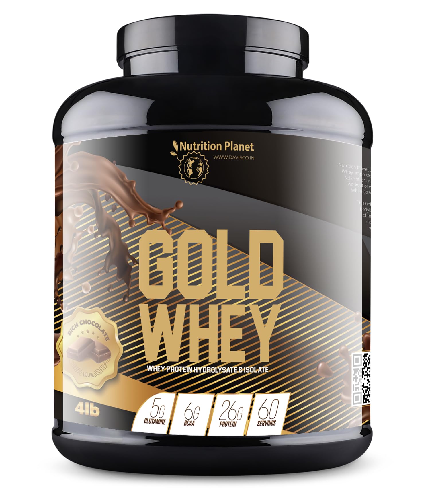 Nutrition Planet Gold Whey(Whey Protein Hydrolysate + Isolate), Rich Chocolate, 4lb(60 Servings) (B085W1JWX8) Amazon Price History, Amazon Price Tracker