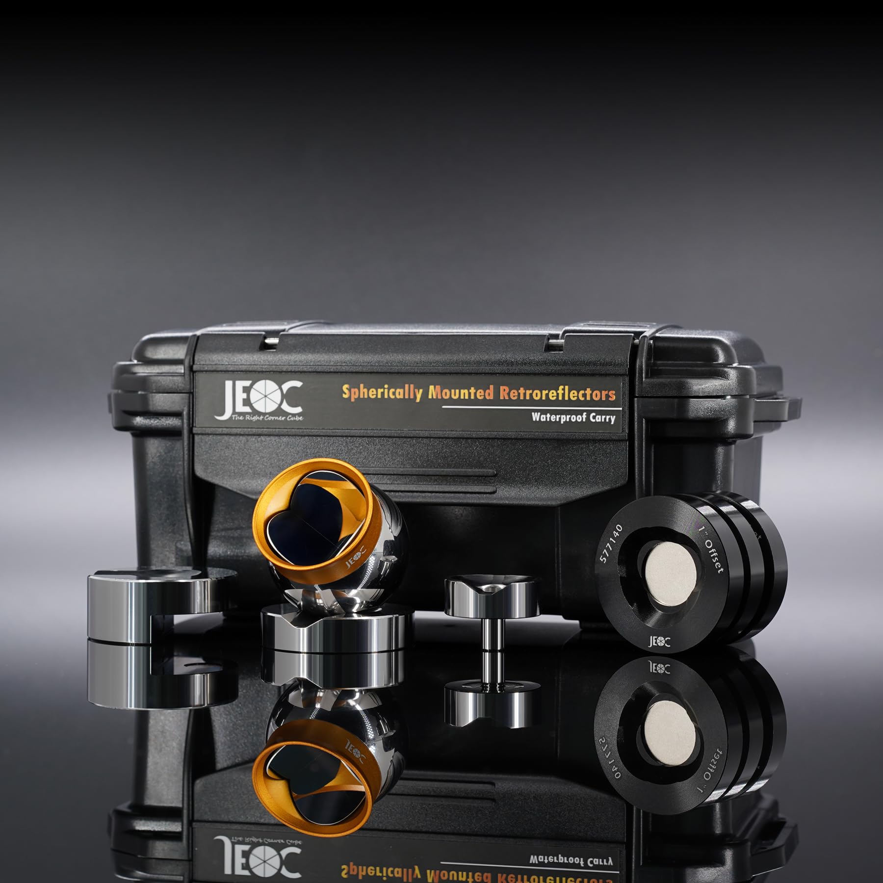 JEOC 1.5" Standard SMR kit, 1.5inch Spherical Mounted Retro-Reflector with Holder, 38.1mm Reflective Sphere for Laser Tracker