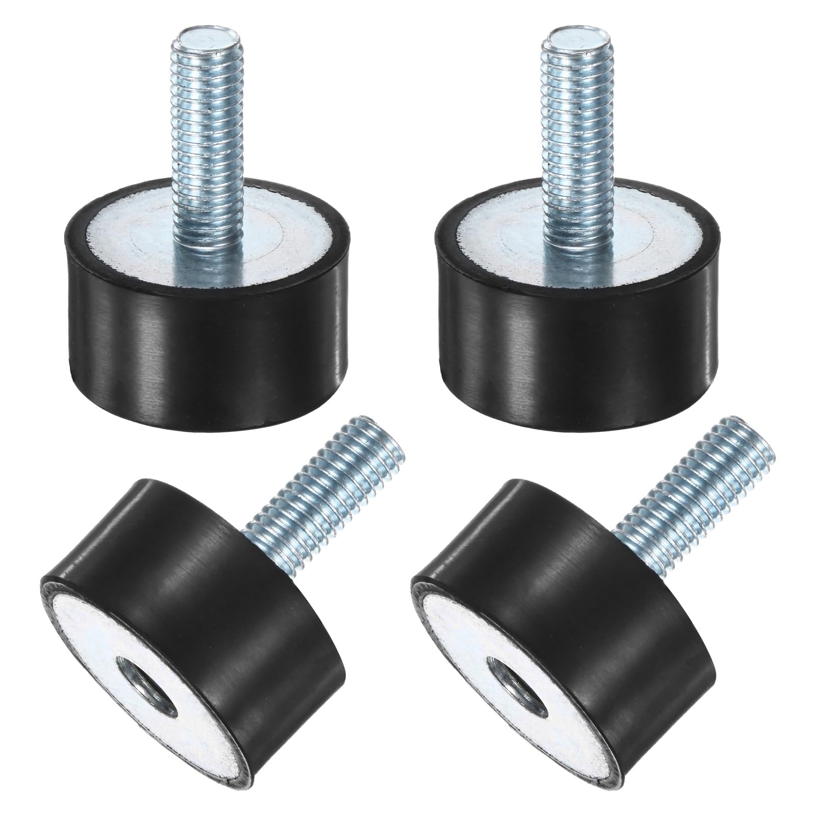 M METERXITY 4-Pack Rubber Mounts D25mmxH25mm Male/Female Vibration Isolators Cylindrical Shock Absorber W M8 x 20mm Studs for Air Compressor/Car/Pump/Boat/Garage Motor/Bobbins Rubber Isolators — Amazon image 16