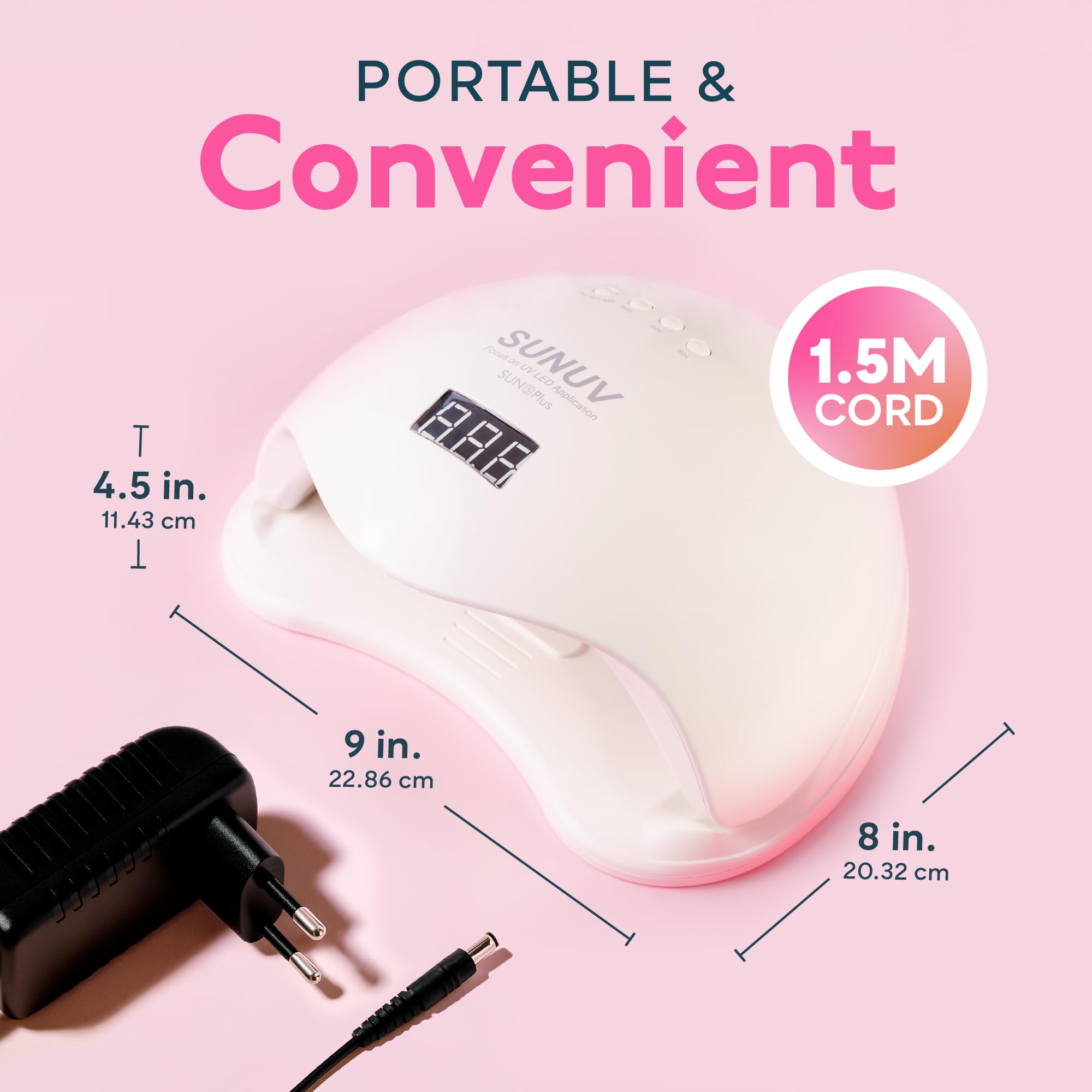 Lampada Ssciuga Unghie UV LED, SUNUV Lampada Professionale per manicure e pedicure con sensore automatico