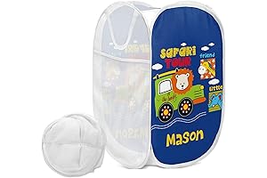 Safari Tour Car Personalized Laundry Basket