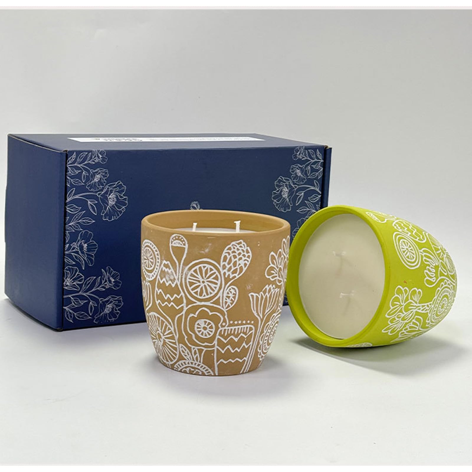 Paquete de 2 velas aromáticas grandes de mezcla de soja con fragancias naturales para la relajación y aromaterapia en la oficina en casa