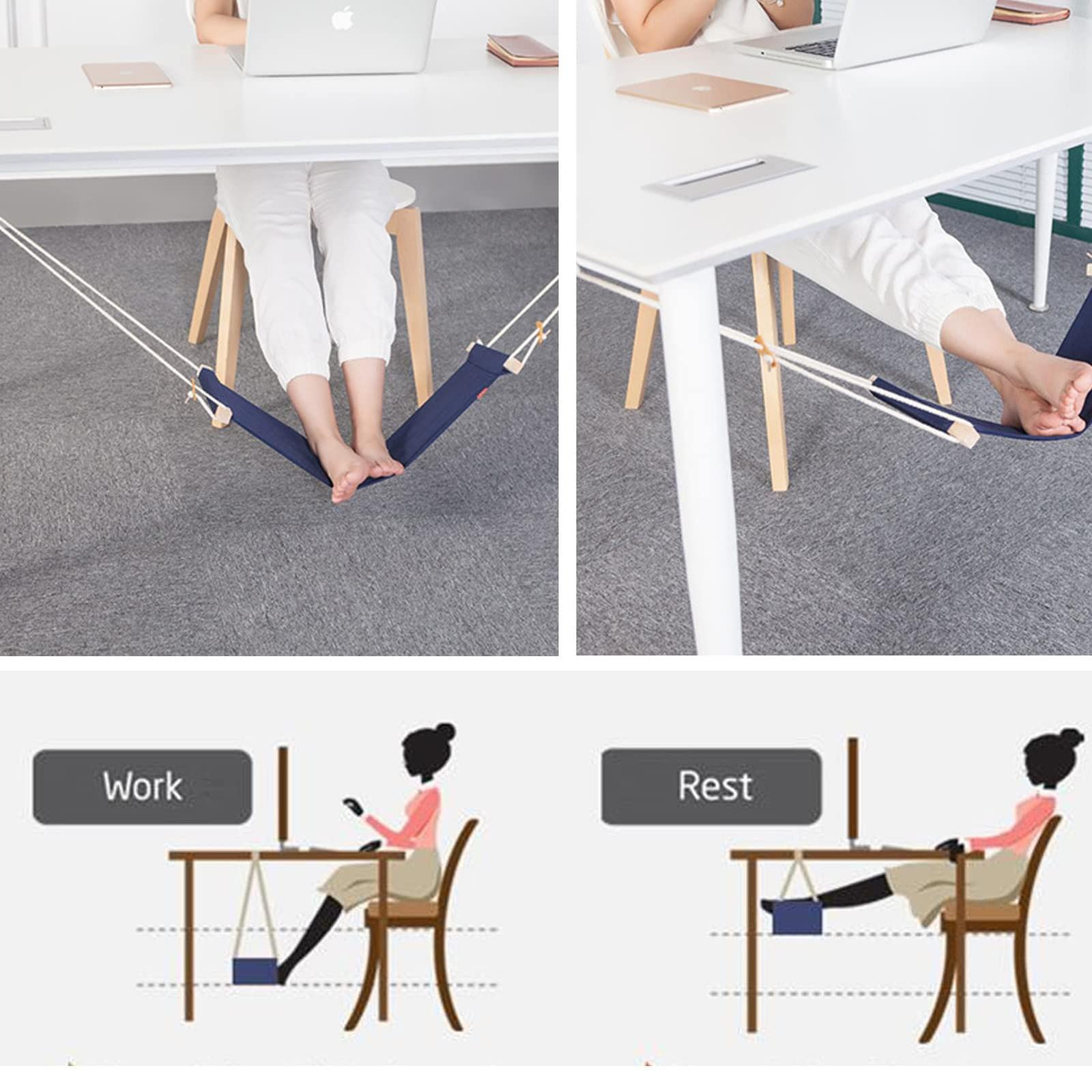 Amazon | 足らっく フットレスト ハンモック式 足休め 足置き