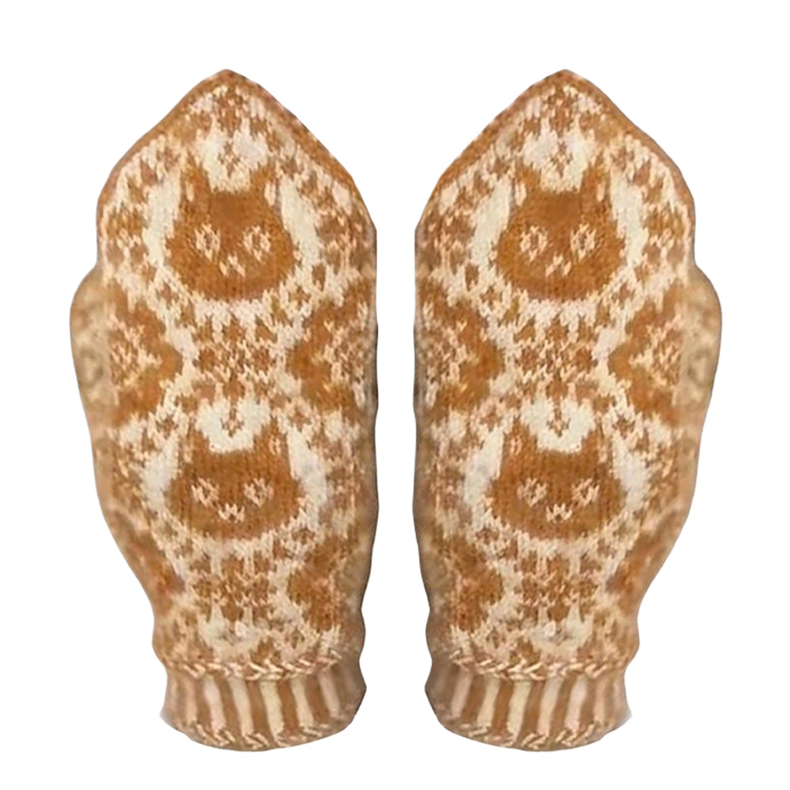 Mitones de invierno gruesos e impermeables para mujer con forro térmico 8