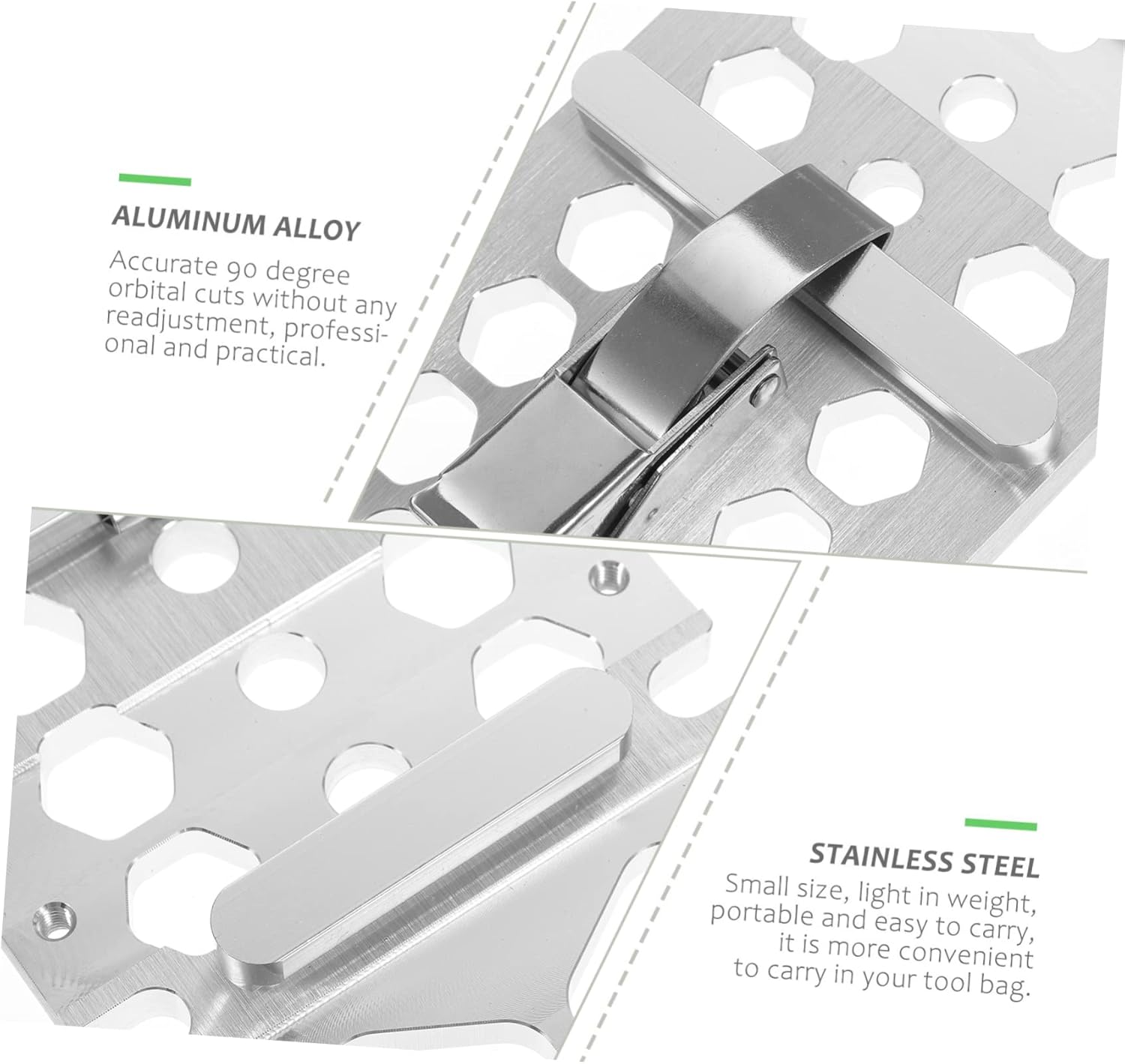 Veemoon Circular Saw Track Guide Rail Right Angle Saw Guide for Precise Cuts Compatible and Aluminum Alloy Construction for Woodworking Projects