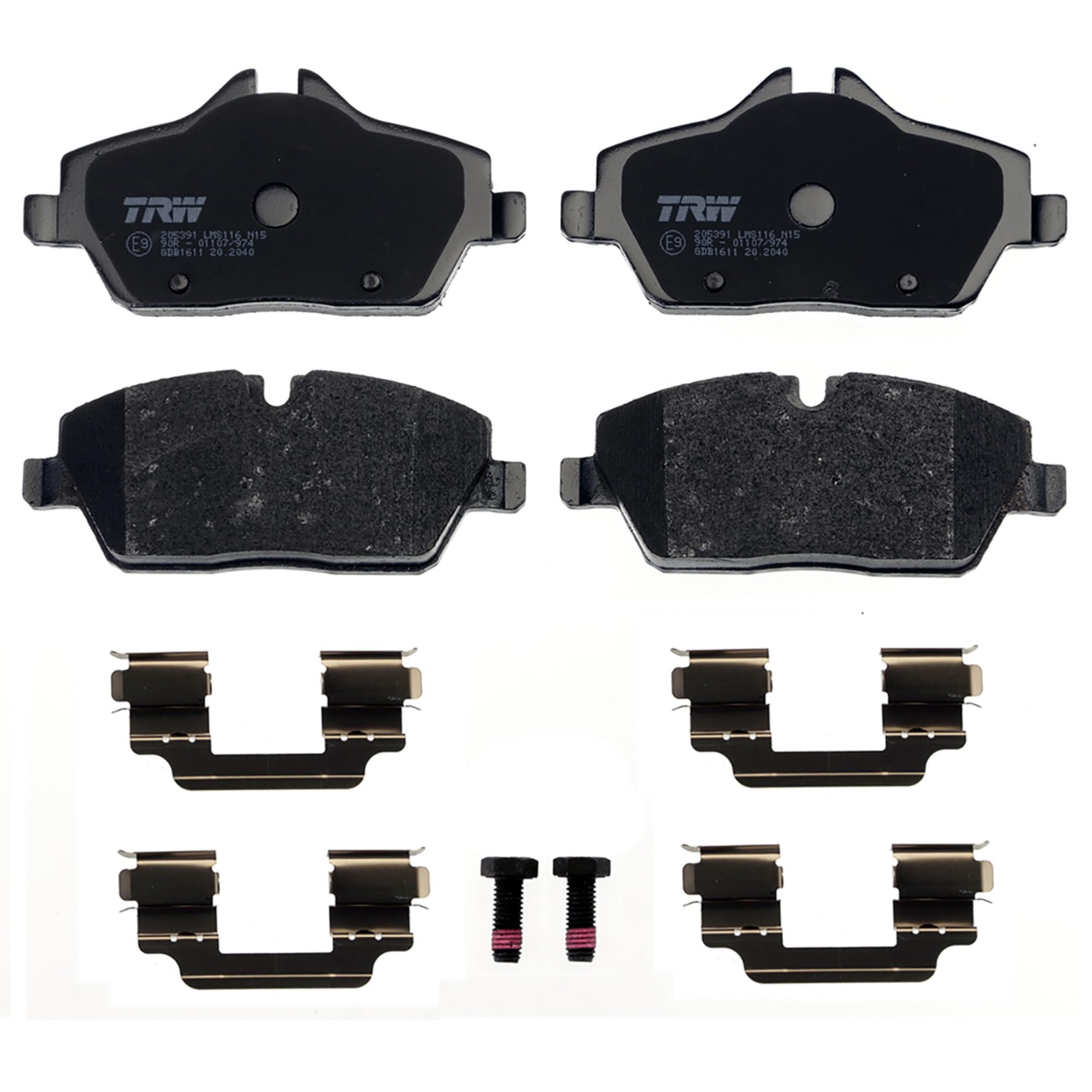 ✅Fits TRW GDB1611 HAM PADS. FRONT G.17.6 KPL. SCREW PLATES E90/E91/E ⭐UK Seller⭐
