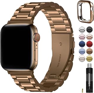 Fullmosa Metallarmband für Apple Watch 44mm 45mm 42mm(S3/2/1) mit Gehäuse