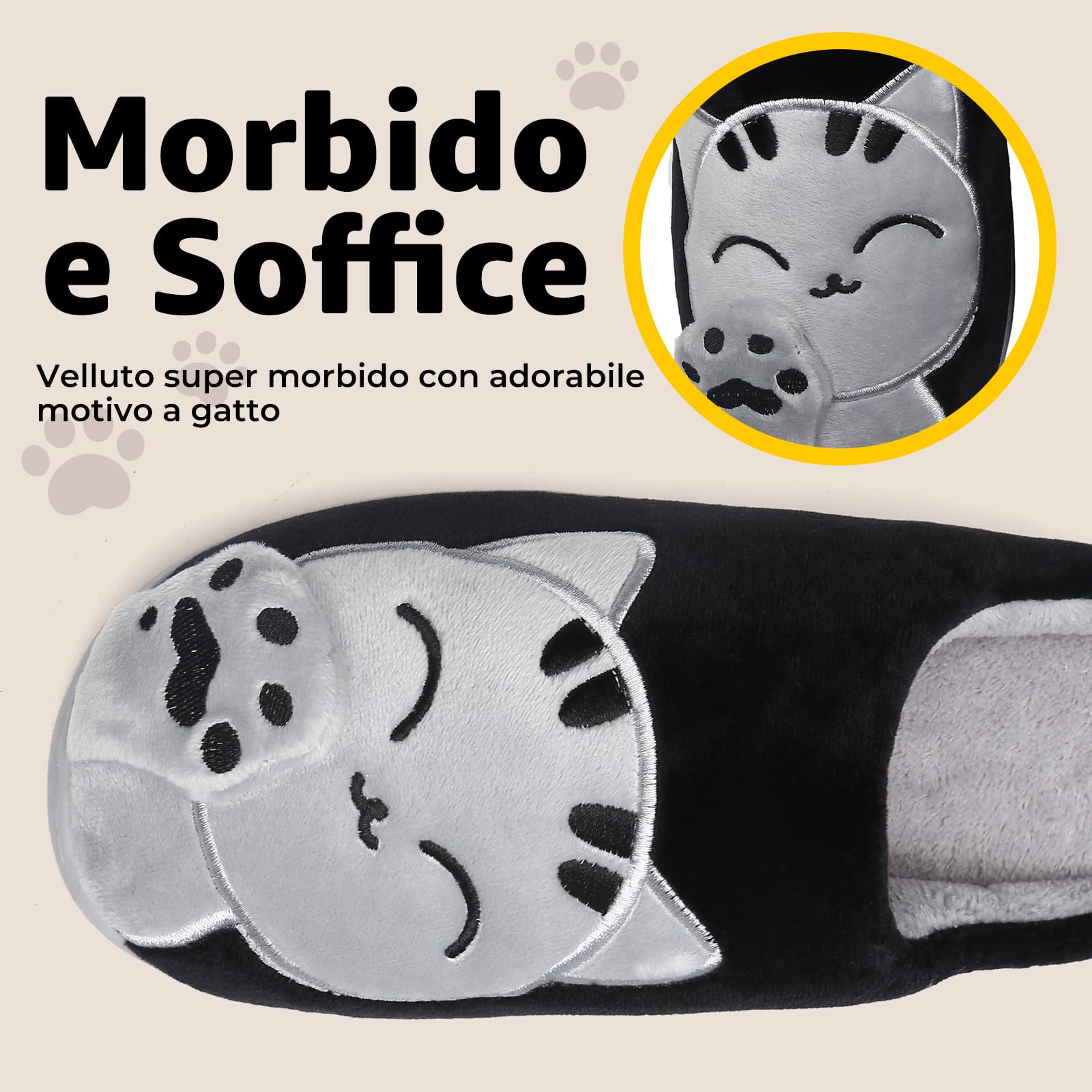 Mishansha Ciabatte Donna Invernali Uomo - Calde leggere Morbide Comode e Antiscivolo