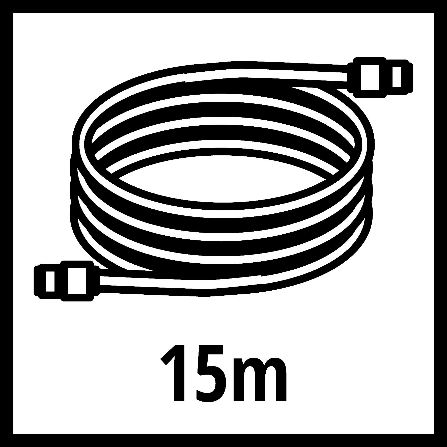 Einhell Original Manguera tela de 15 m (accesorios para compresores, 15 m, diámetro interior 9 mm, rosca interior R 1/4'', presión trabajo máx. 15 bar, adecuada para todos los compresores habituales)