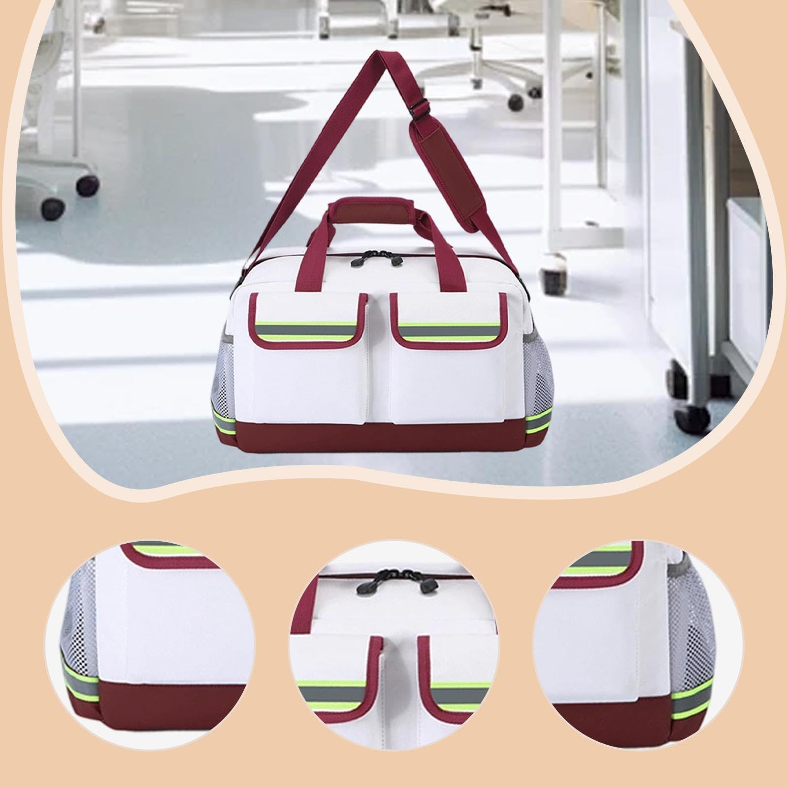 harayaa Große, Leere Erste-Hilfe-Tasche, wasserabweisend, leicht, Organizer, Notfalltasche für Ersthelfer, geeignet für Haushalt, Outdoor-Aktivitäten, Wandern