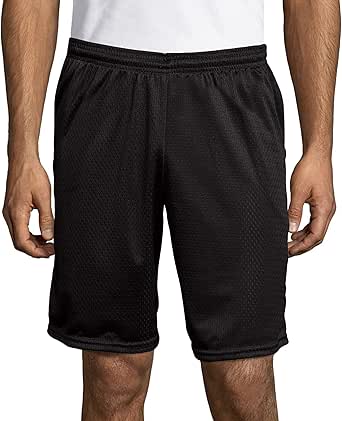 Hanes Sport Men&#39;s Mesh Pocket Shorts, Men’s Performance Gear Shorts, Men’s Athletic Shorts, 9&#34; Inseam