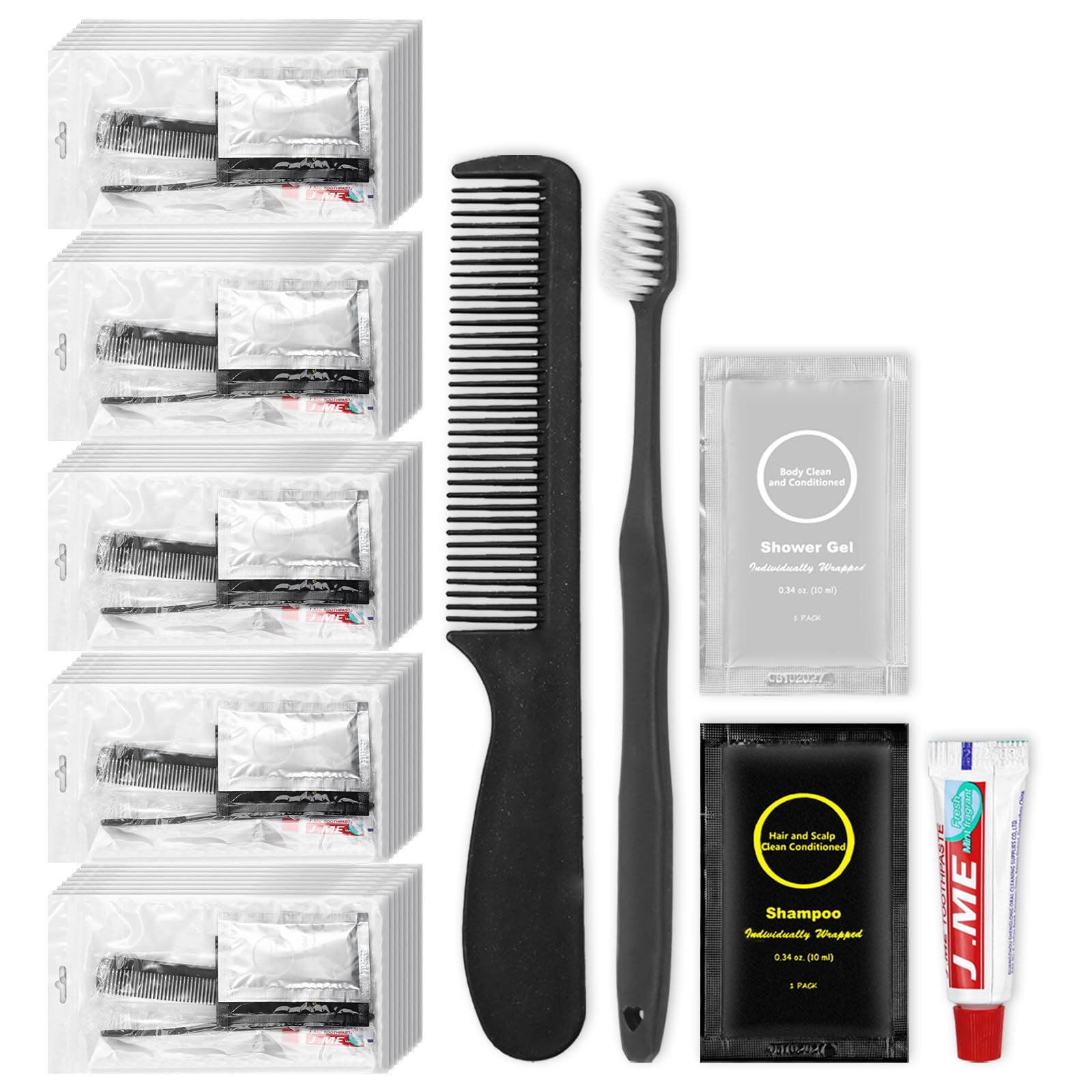 Trousses de toilette jetables de taille voyage trousses d'hygiène personnelle pour sans-abri fournitures en vrac ensemble d'articles de toilette essentiels femmes hommes air bnb charité