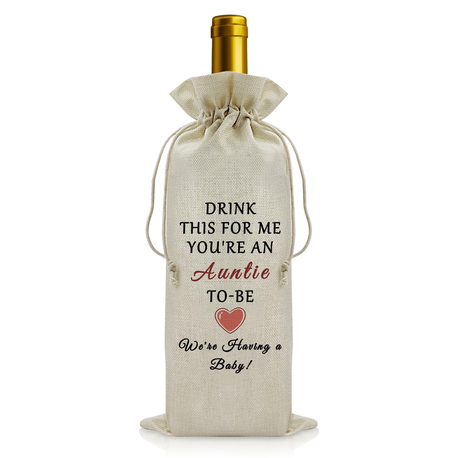Aunt To Be Gifts for Sister New Auntie Gifts Wine Gift Bags Mothers Day Gift for Auntie to be Pregnancy Announcement Present for New Aunt Wine Bottle Bag for Aunts First Time Aunties Present