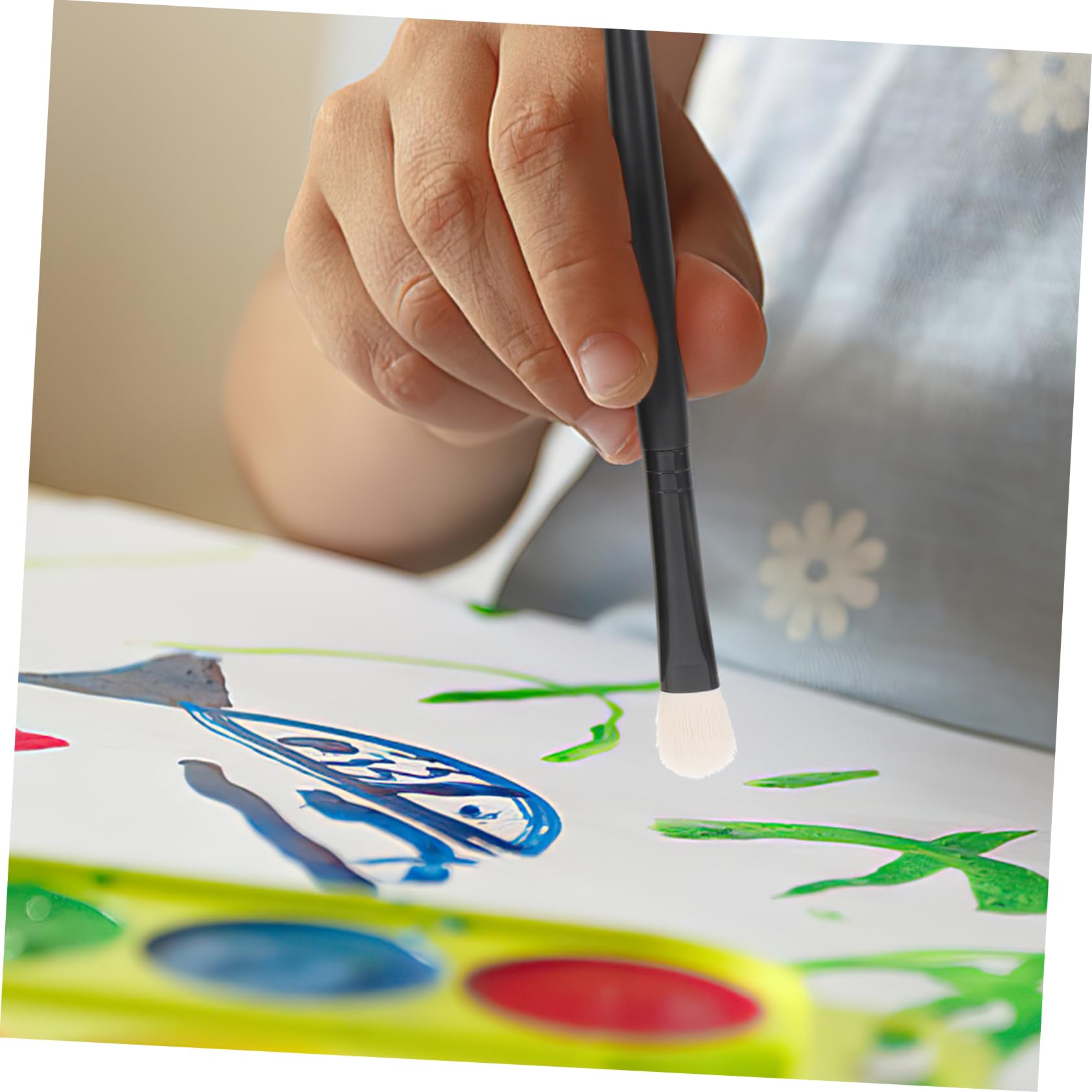 HOMSFOU 3 Set Penna Da Pittura Mestiere Pennello Per Vernice Lucida Sintetico Kit Mano Adulti Pennello A Punta Fine Pennelli Artigianali Numero Colore Alluminio 7 Pezzi * 3