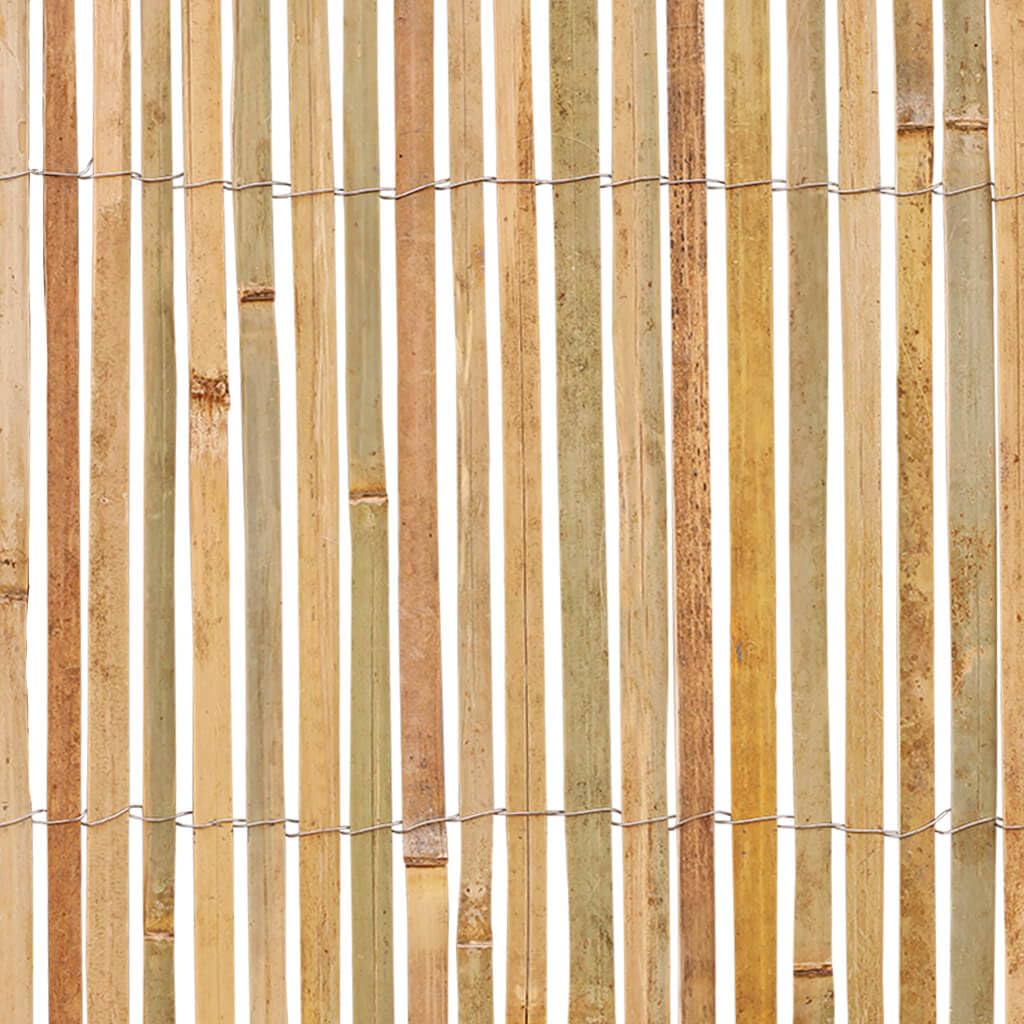 Bambus Sichtschutz Rollzaun Gespalten H100 x B500 cm Natur - Balkon Sichtschutz aus Split Bambus, Bambusmatte Sichtschutz für Balkon, Garten, Terrasse