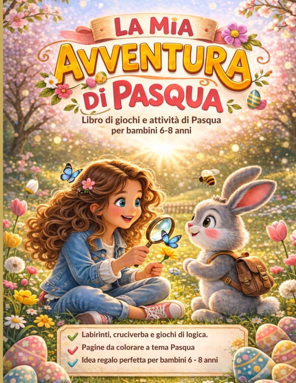 La Mia Avventura di Pasqua: Libro di Giochi e Attività di Pasqua per Bambini 6-8 Anni