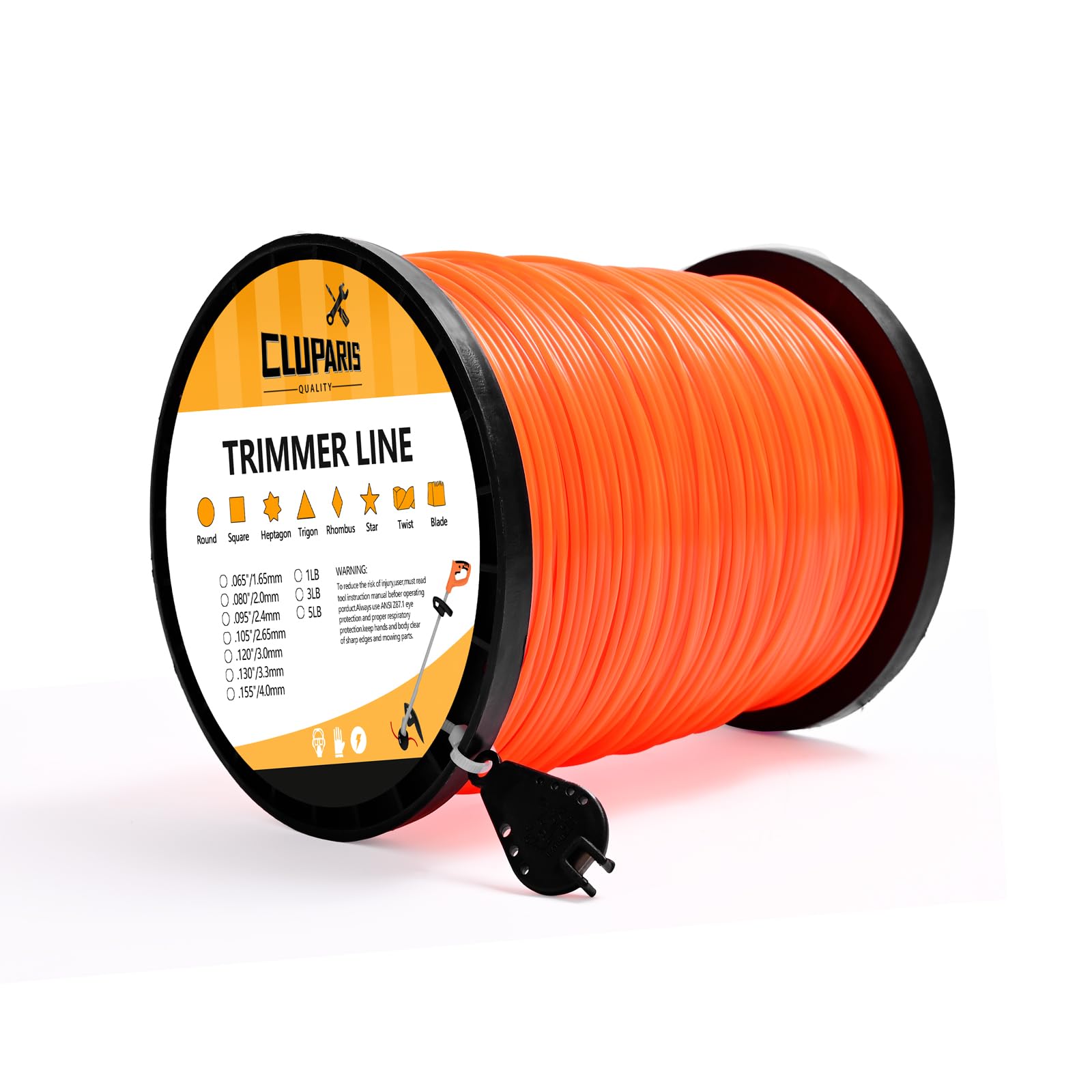 Parts Camp Trimmer Line .095 5Lb Orange Round 1430' Length Commercial Spool of line