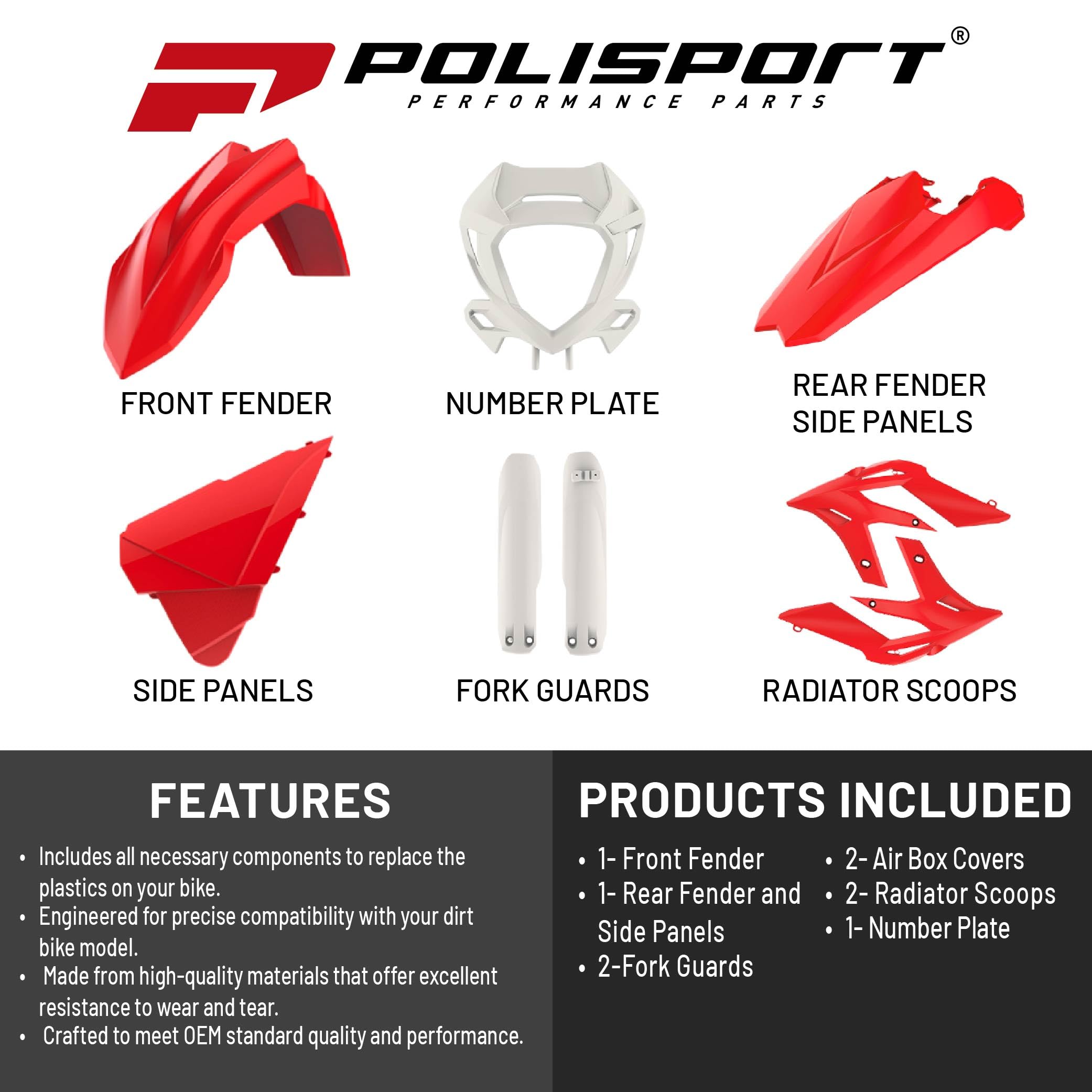 POLISPORT 91059 - Kit de Réplicas Plásticas Enduro de Polisport para los que buscan la calidad OEM para motocicletas BETA en color rojo/blanco