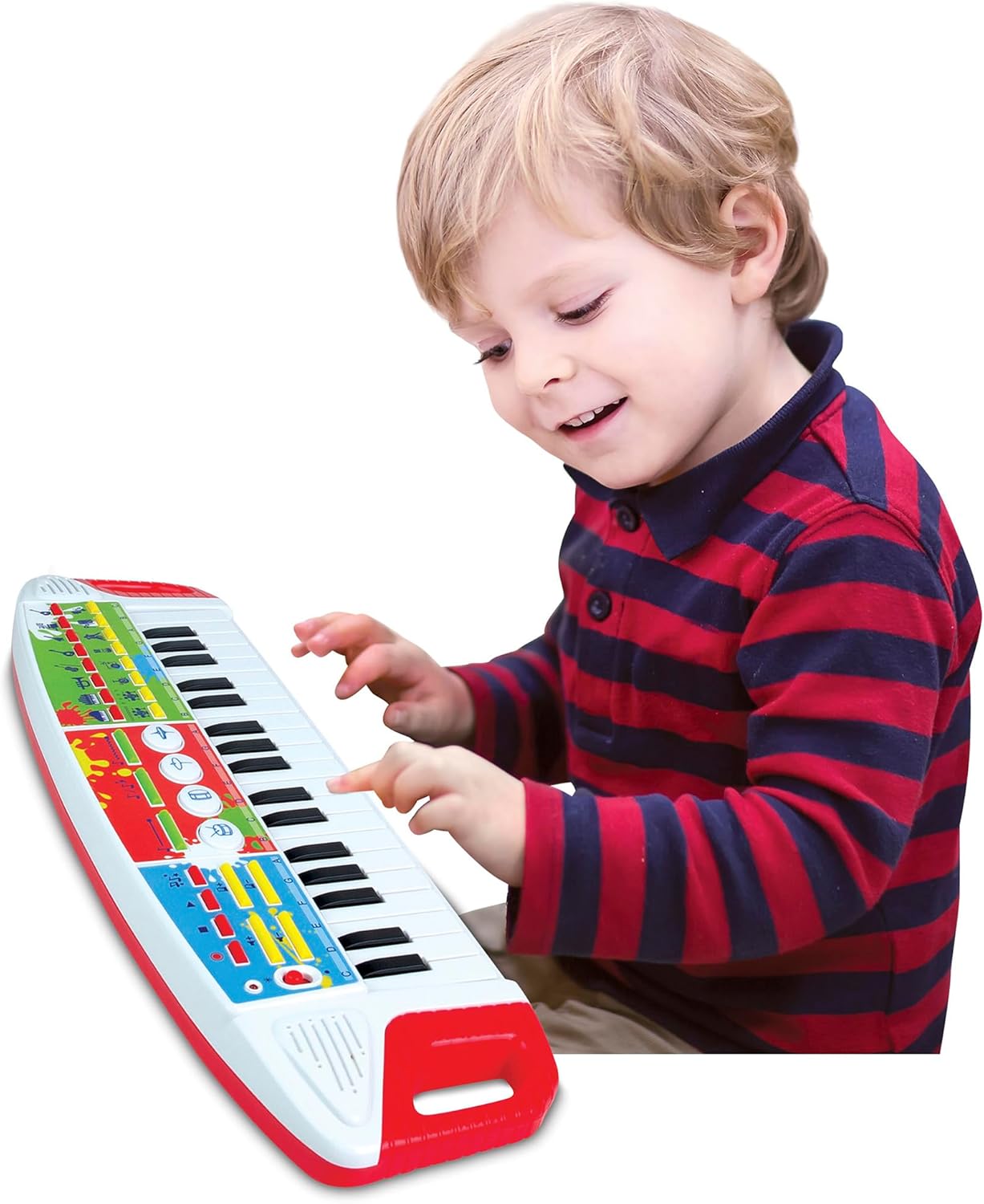 Winfun: Cool Sounds: Electric Keyboard - 8 Instrument Sounds, Record-Stop-Playback, Demo Songs, Colorful Music Developmental Sensory Toy, Kids Ages 3+